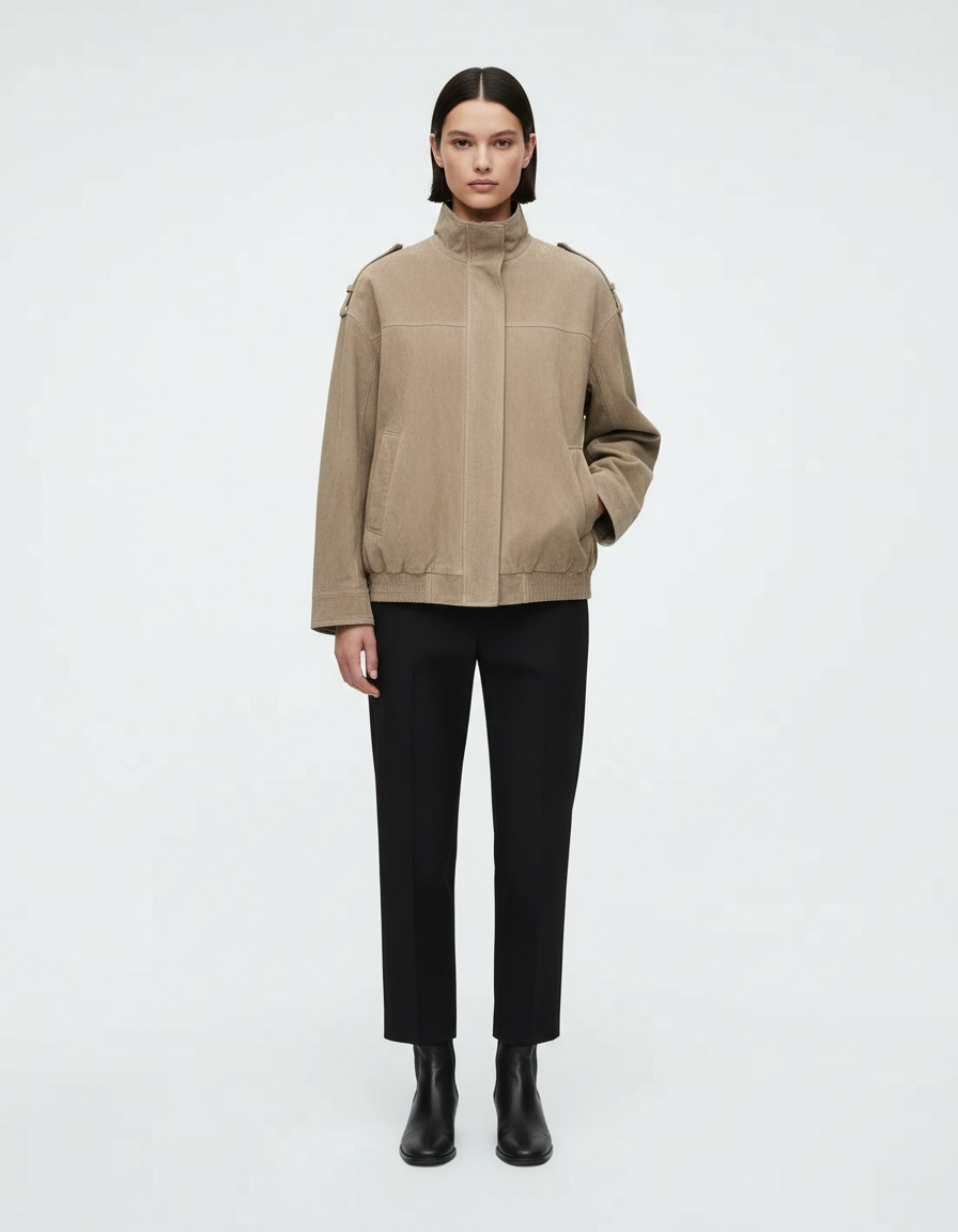 Giacca in similpelle scamosciata - Elegante capospalla casual KUN-00140