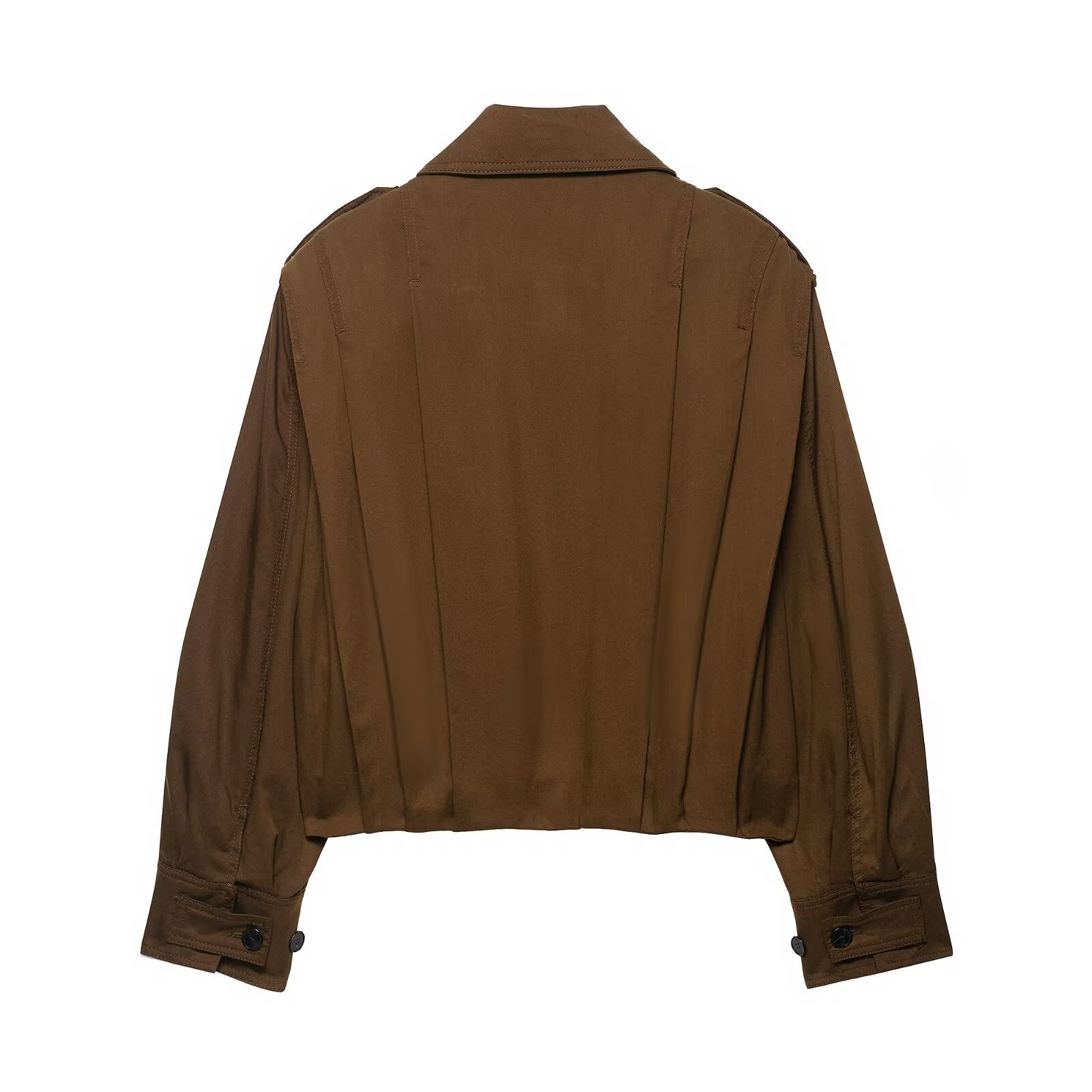 Giacca da donna alla moda con pieghe e cintura KUN-00144