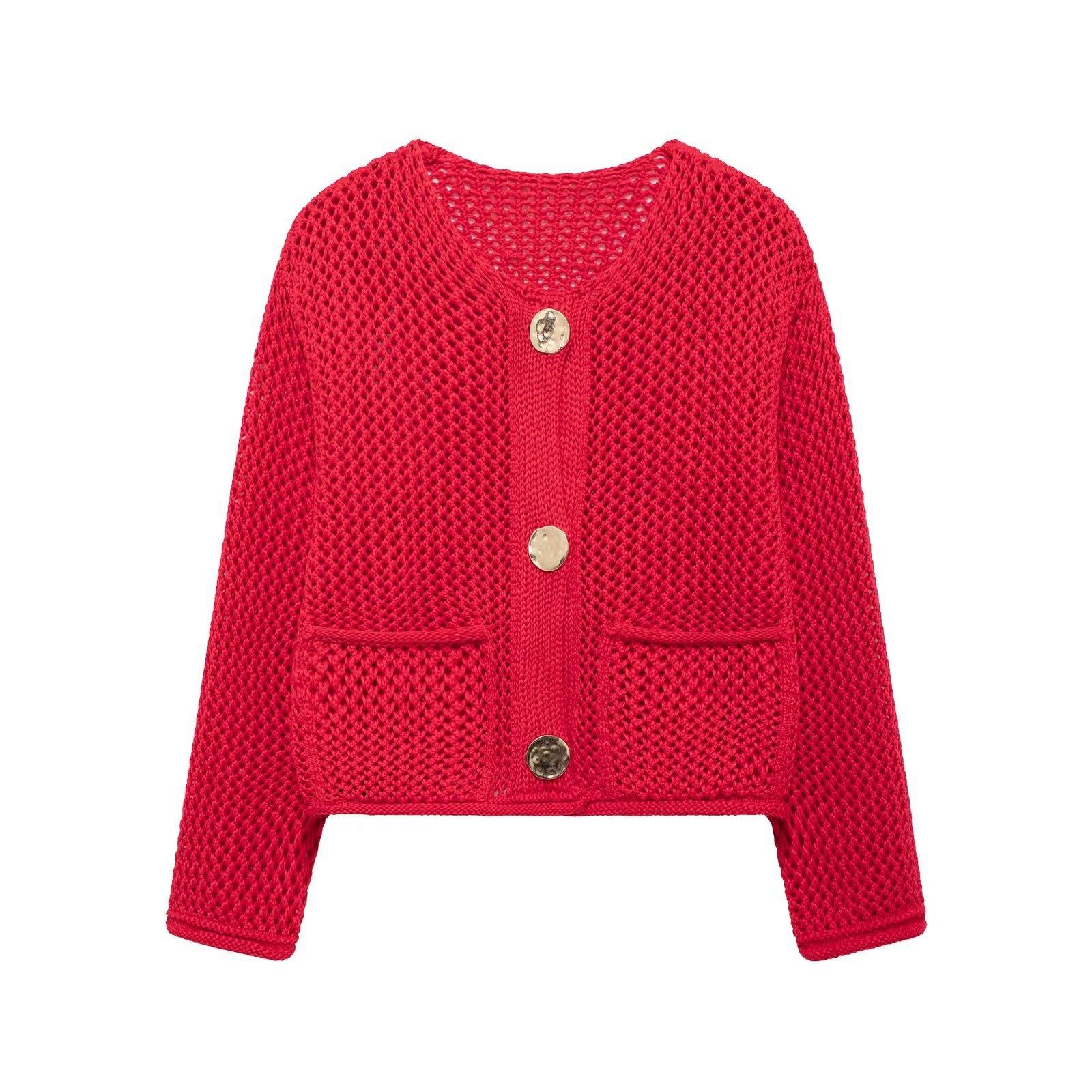 Cardigan a maglia grossa - Capospalla di tendenza in stile europeo KUN-00145