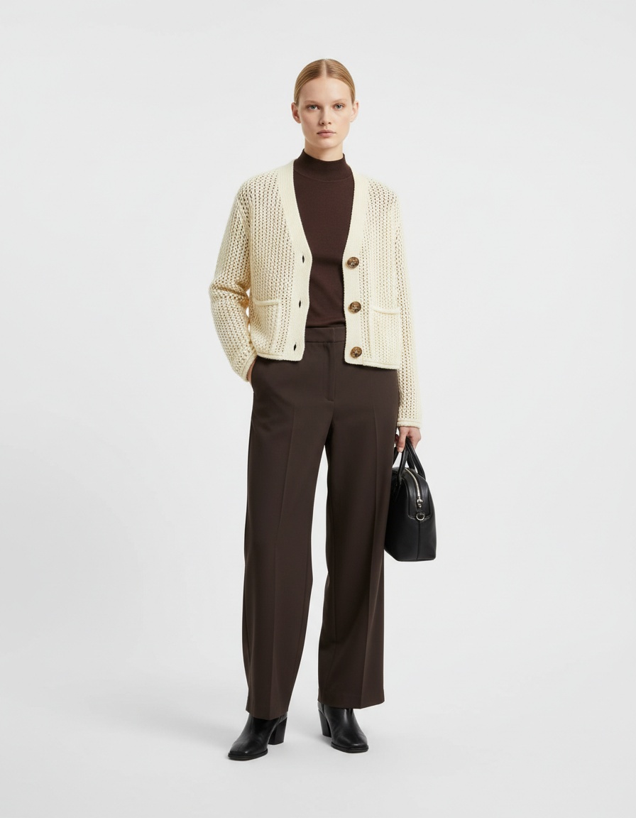 Cardigan a maglia grossa - Capospalla di tendenza in stile europeo KUN-00145