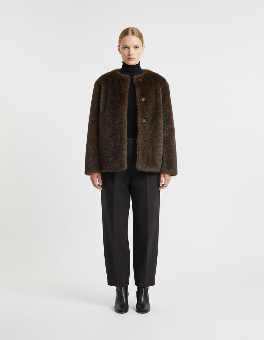 Giacca in pile elegante e casual KUN-00149