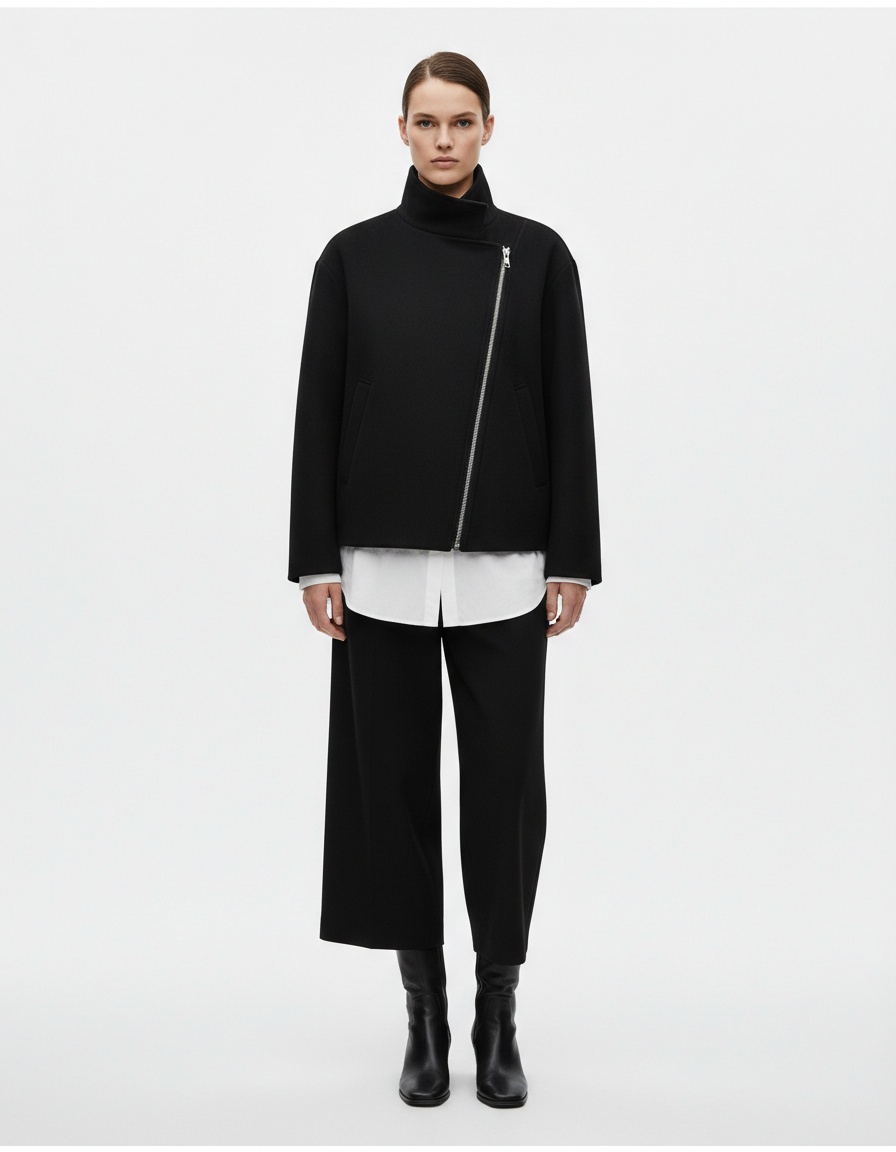 Giacca in finta pelliccia di montone, capospalla casual e alla moda KUN-00155