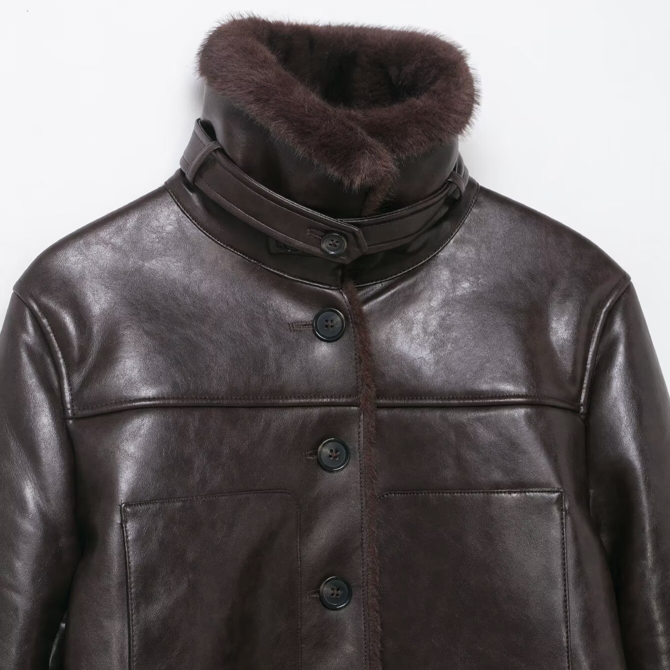 Giacca reversibile in pelliccia sintetica - Capospalla da donna alla moda KUN-00157