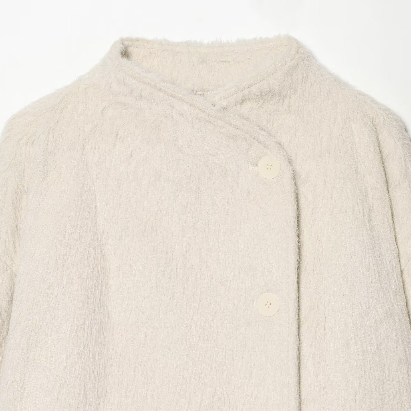 Giacca doppiopetto in pile - Capospalla alla moda a maniche lunghe KUN-00159