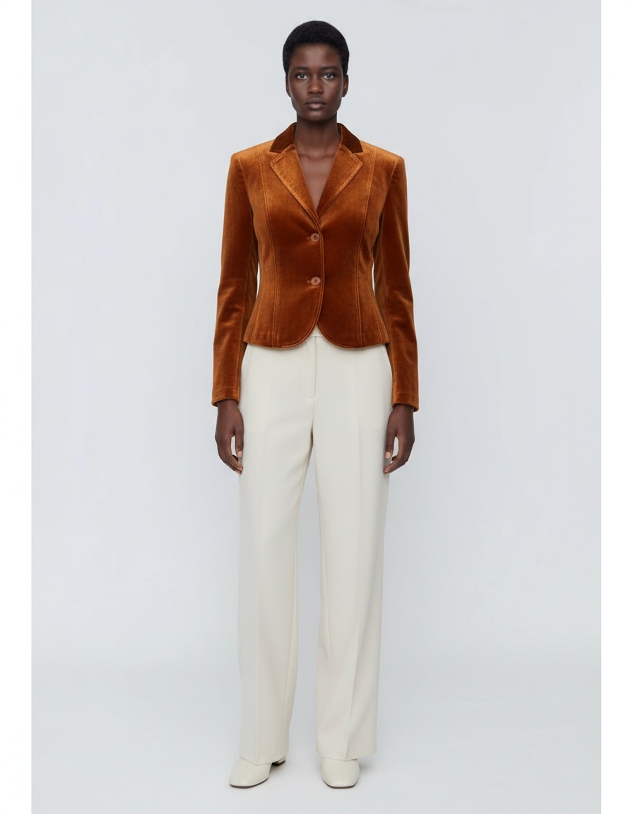 Giacca in velluto alla moda, blazer classico casual KUN-00160