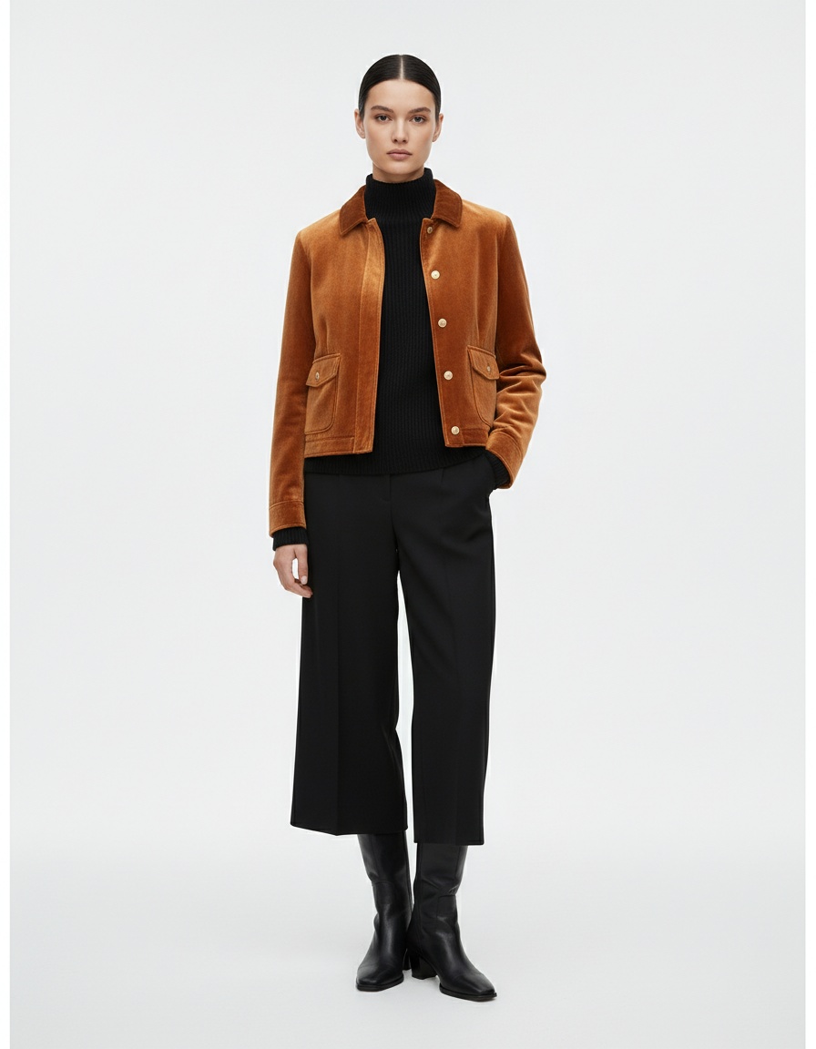 Giacca in velluto alla moda, blazer classico casual KUN-00160