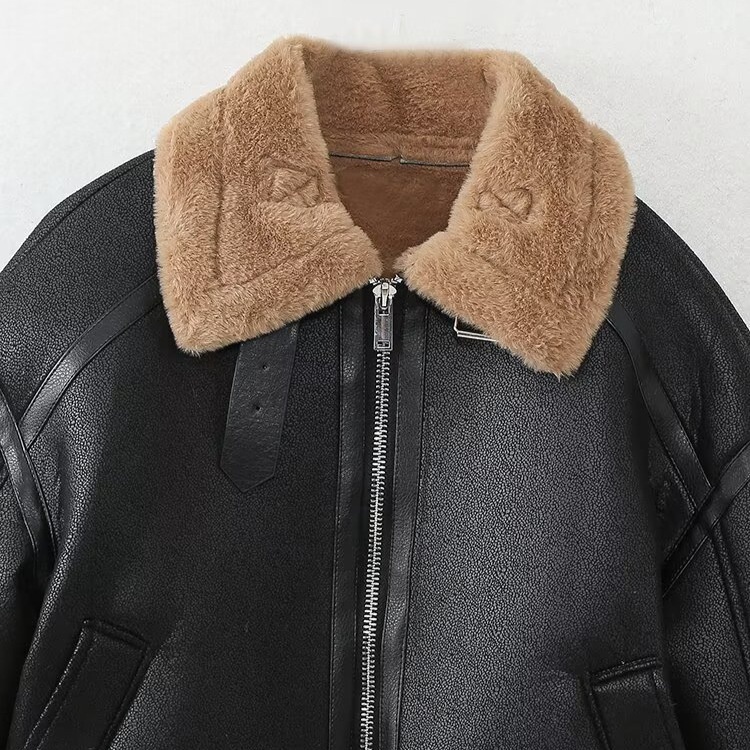 Giacca corta reversibile da donna - Elegante capospalla casual KUN-00164