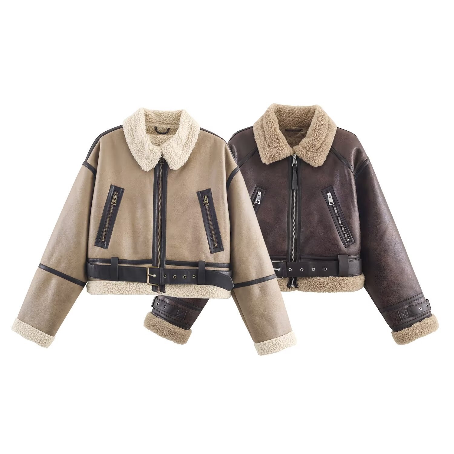 Giacca corta da donna double-face - Elegante capospalla casual KUN-00165