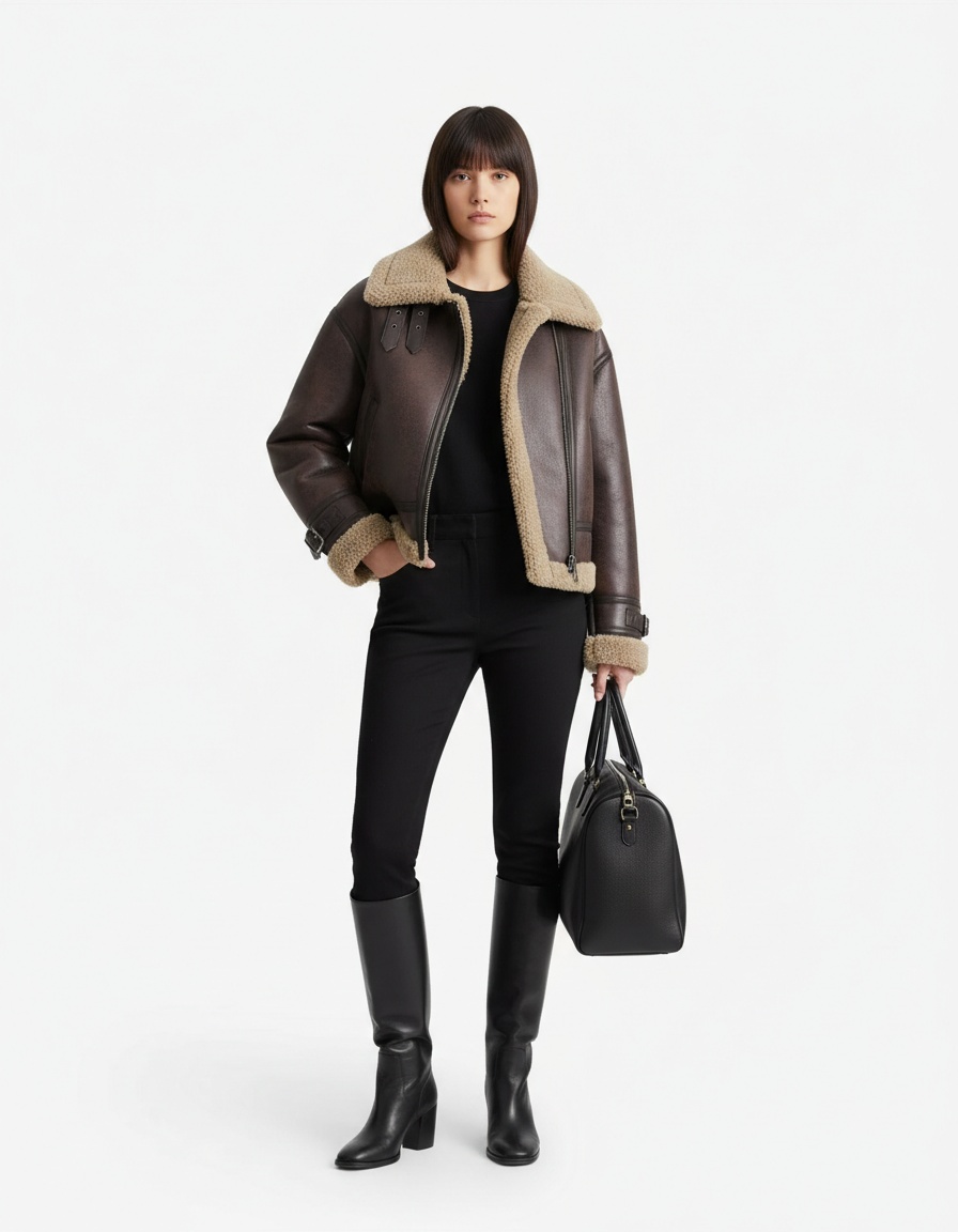 Giacca corta da donna double-face - Elegante capospalla casual KUN-00165