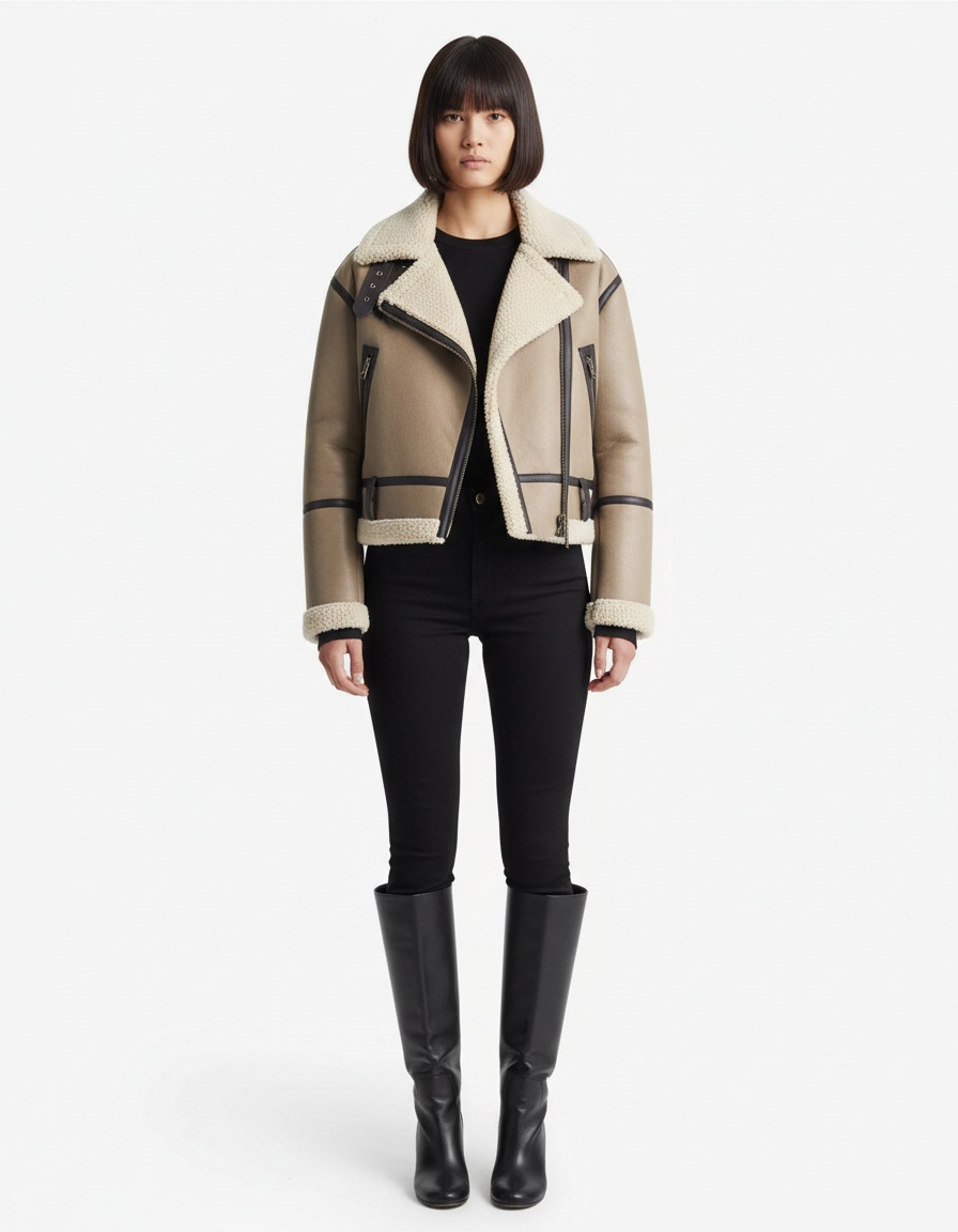 Giacca corta da donna double-face - Elegante capospalla casual KUN-00165