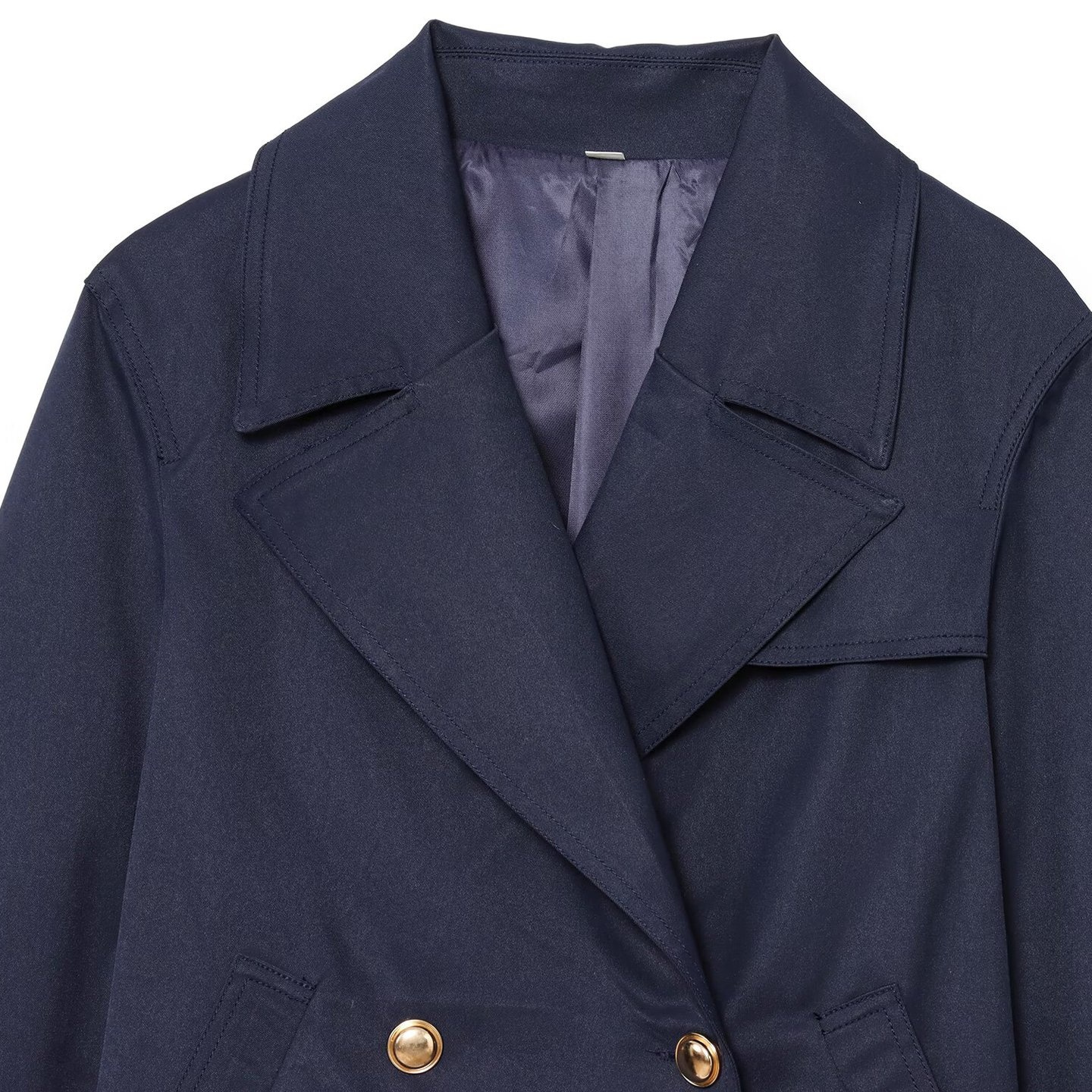 Giacca corta casual da donna a doppio petto, alla moda, modello KUN-00172