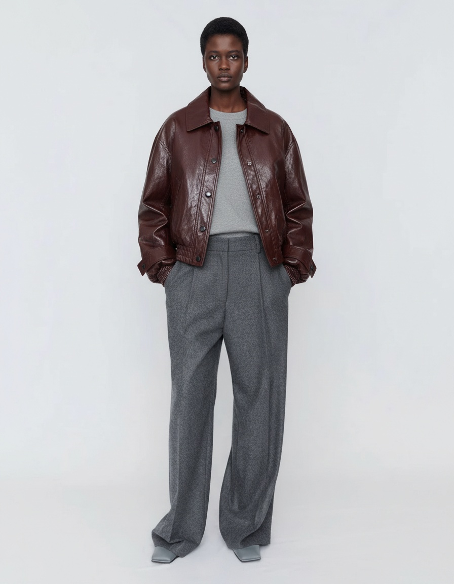 Giacca da donna alla moda - Capospalla casual lucido KUN-00173