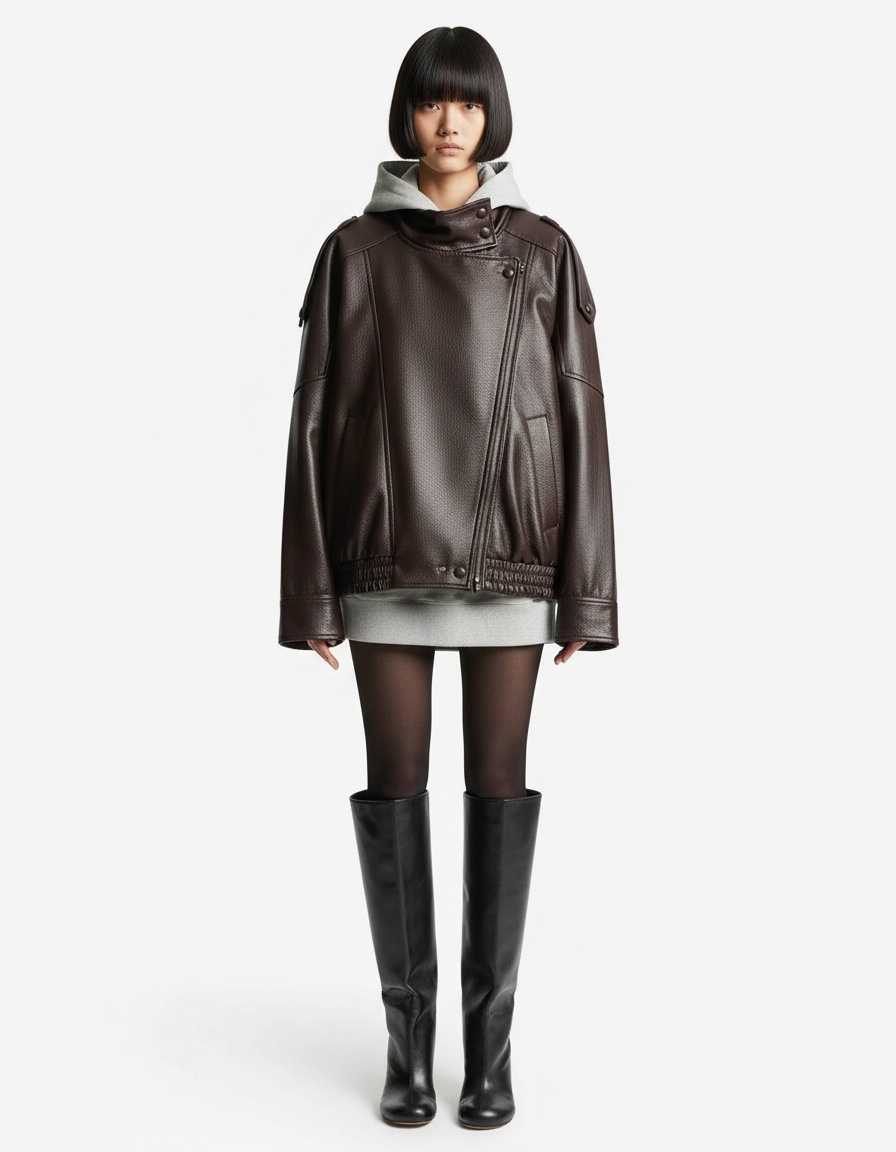 Giacca in similpelle - Capospalla casual da donna alla moda KUN-00178