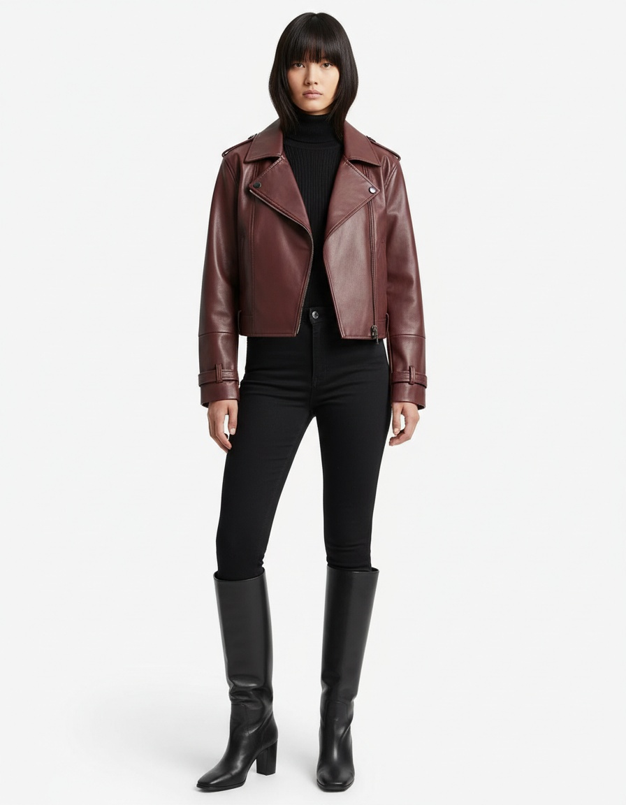 Giacca da motociclista in similpelle - Elegante e versatile KUN-00214