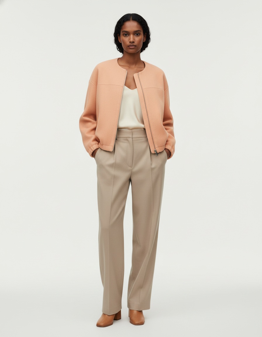 Giubbotto bomber in finta pelle scamosciata - Stile europeo KUN-00216