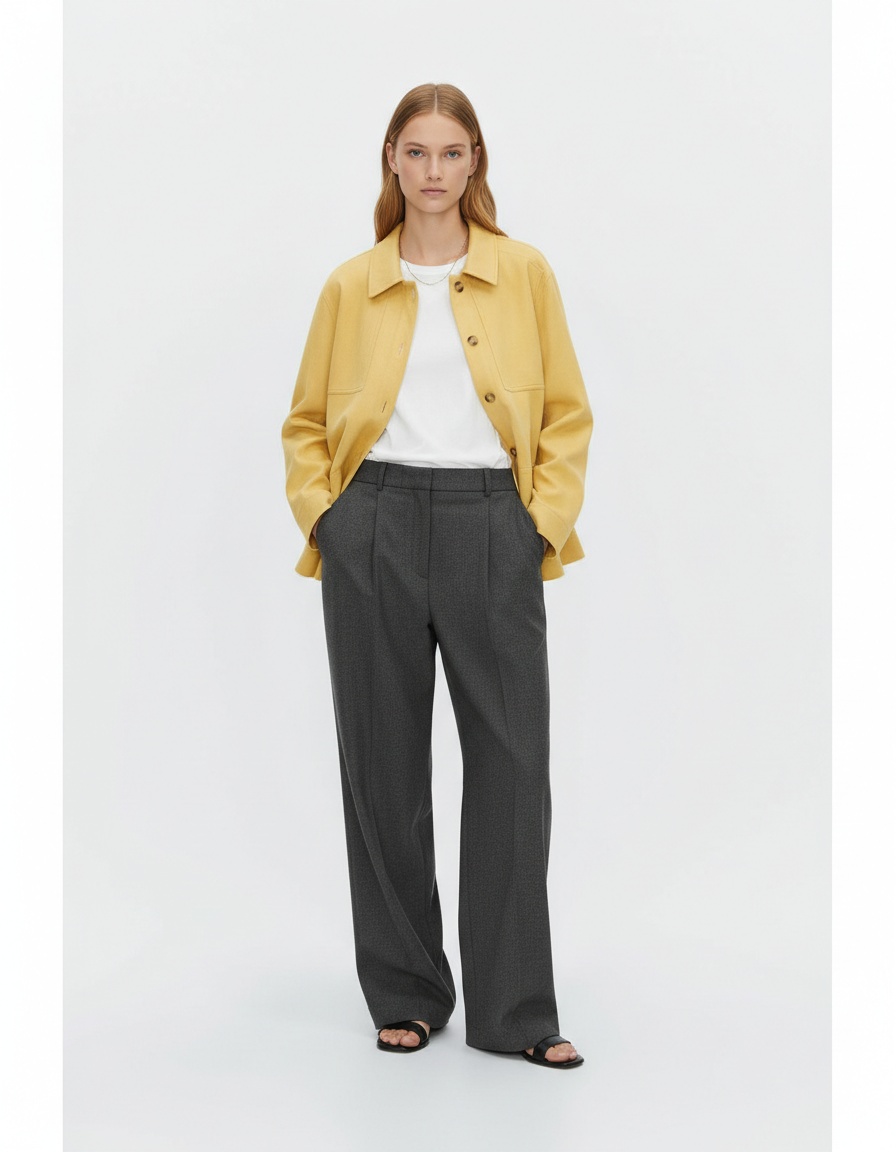 Giacca in pelle scamosciata da donna, capospalla casual e versatile, modello KUN-00224