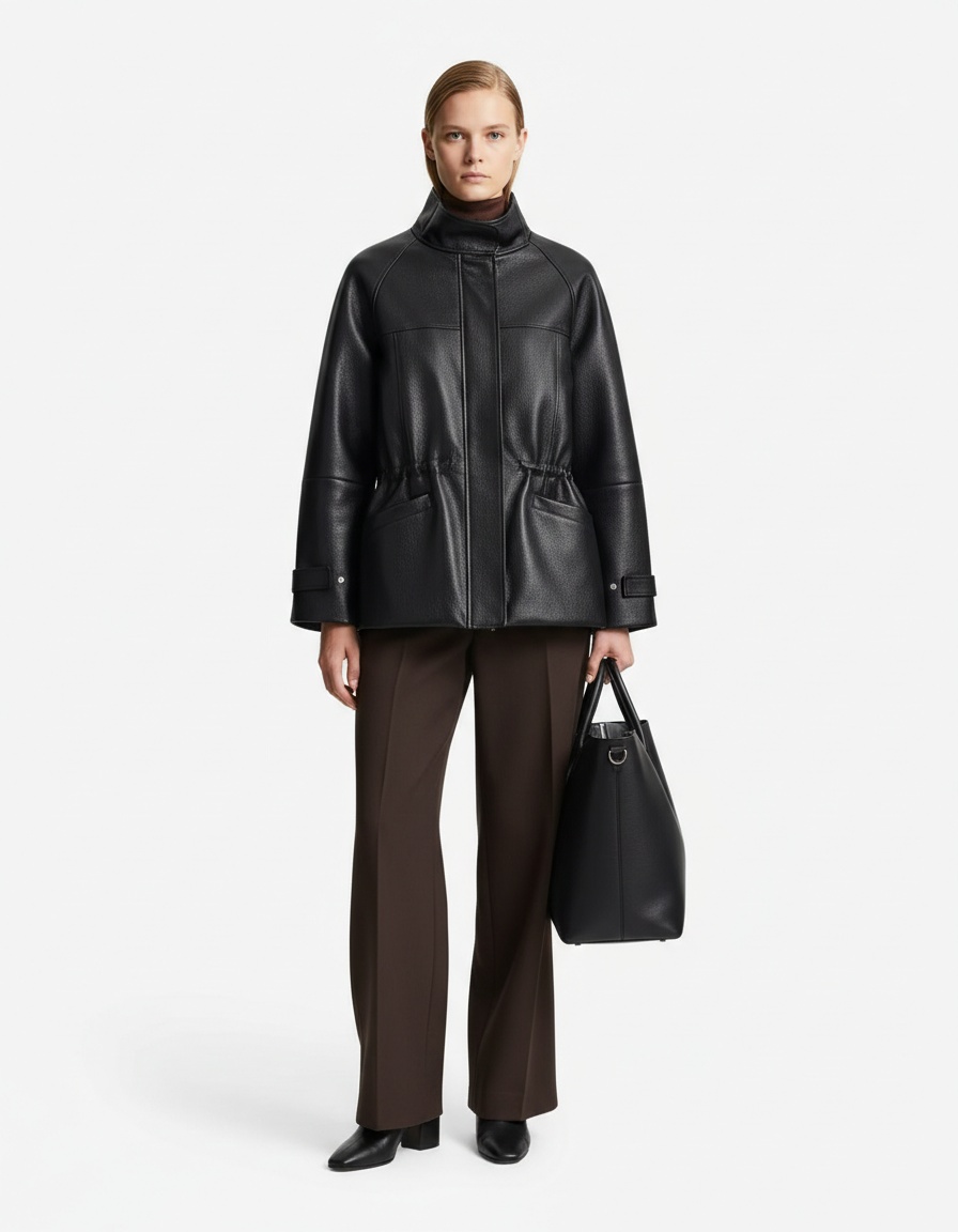 Giacca da donna casual chic con vita regolabile KUN-00227