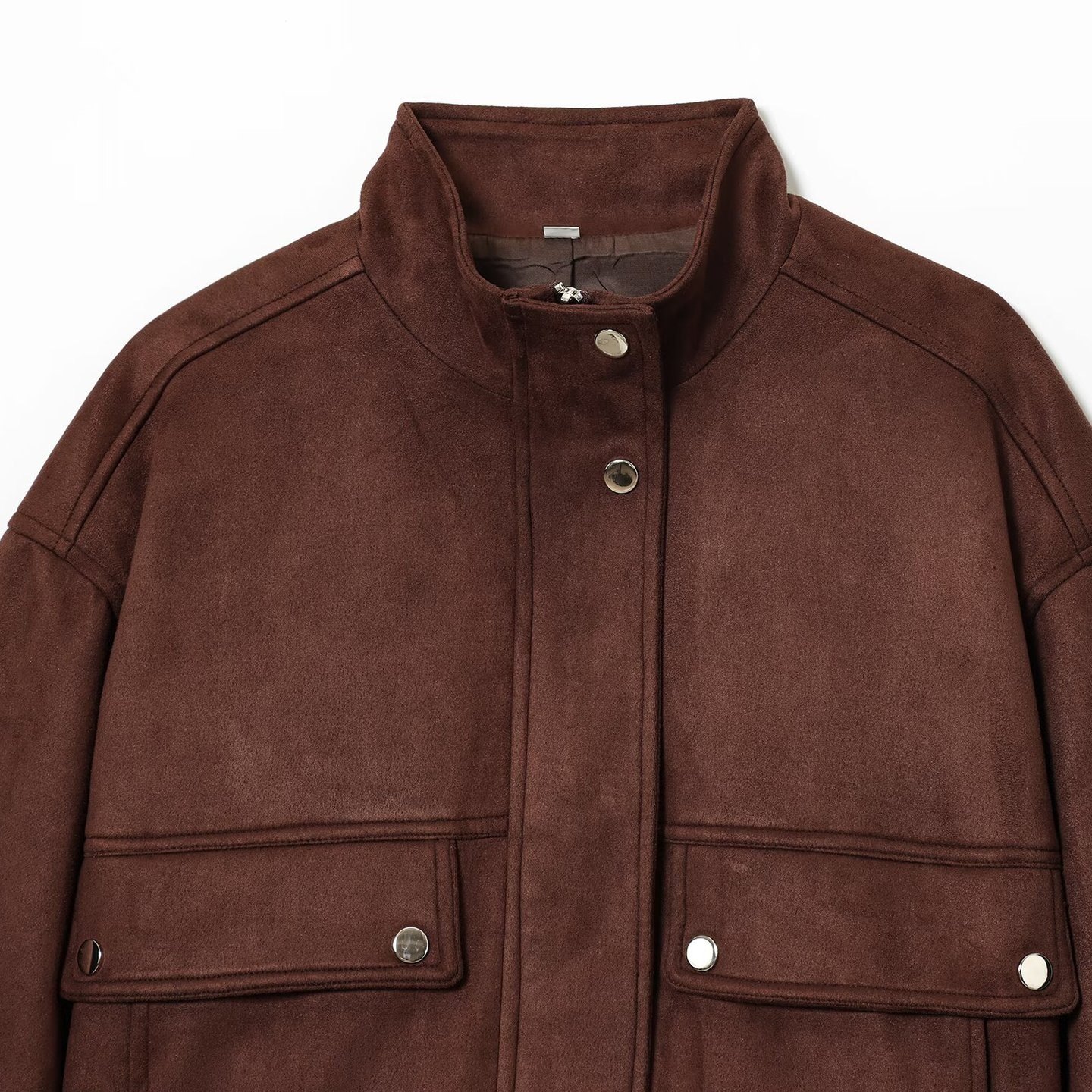 Giacca bomber in finta pelle scamosciata con tasche KUN-00271