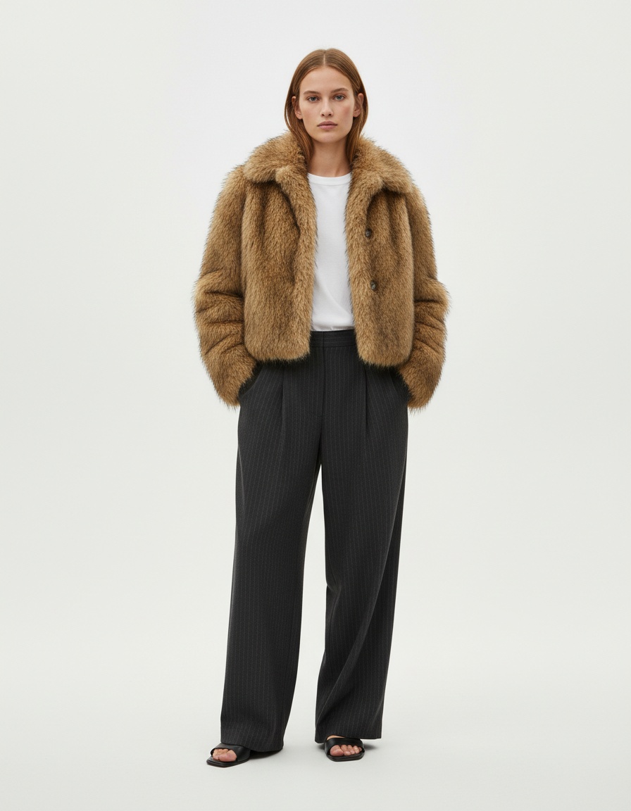 Giacca in finta pelliccia di montone - Trendy e versatile KUN-00281