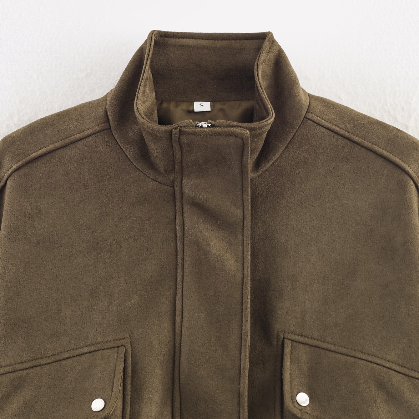 Giacca in pelle scamosciata - Capospalla casual alla moda da donna KUN-00284