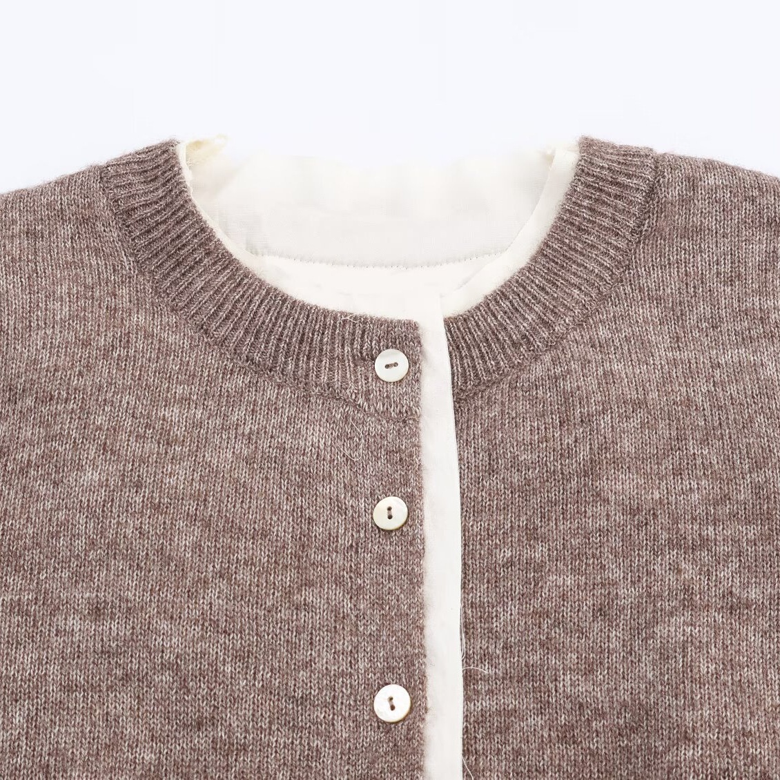 Cardigan in maglia con blocchi di colore, maglione elegante KUN-00293