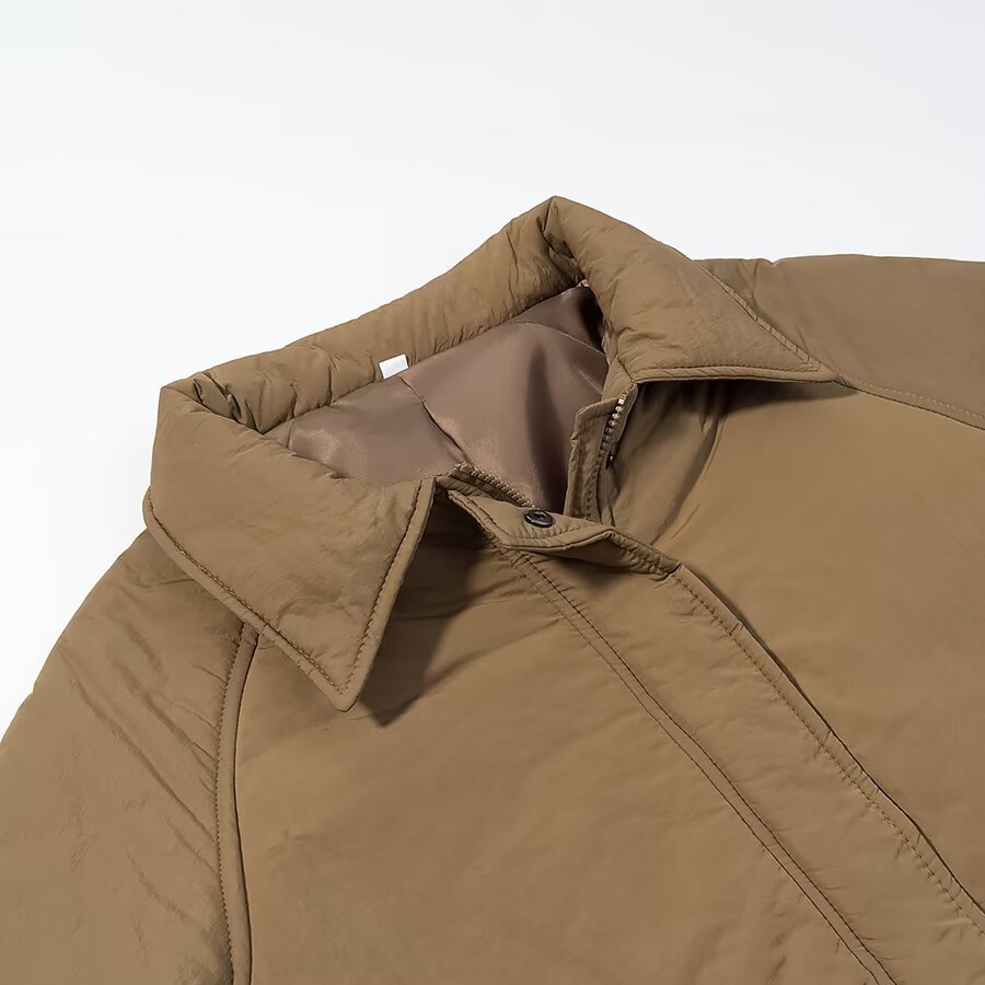 Cappotto lungo imbottito in misto cotone - Vestibilità oversize KUN-00008