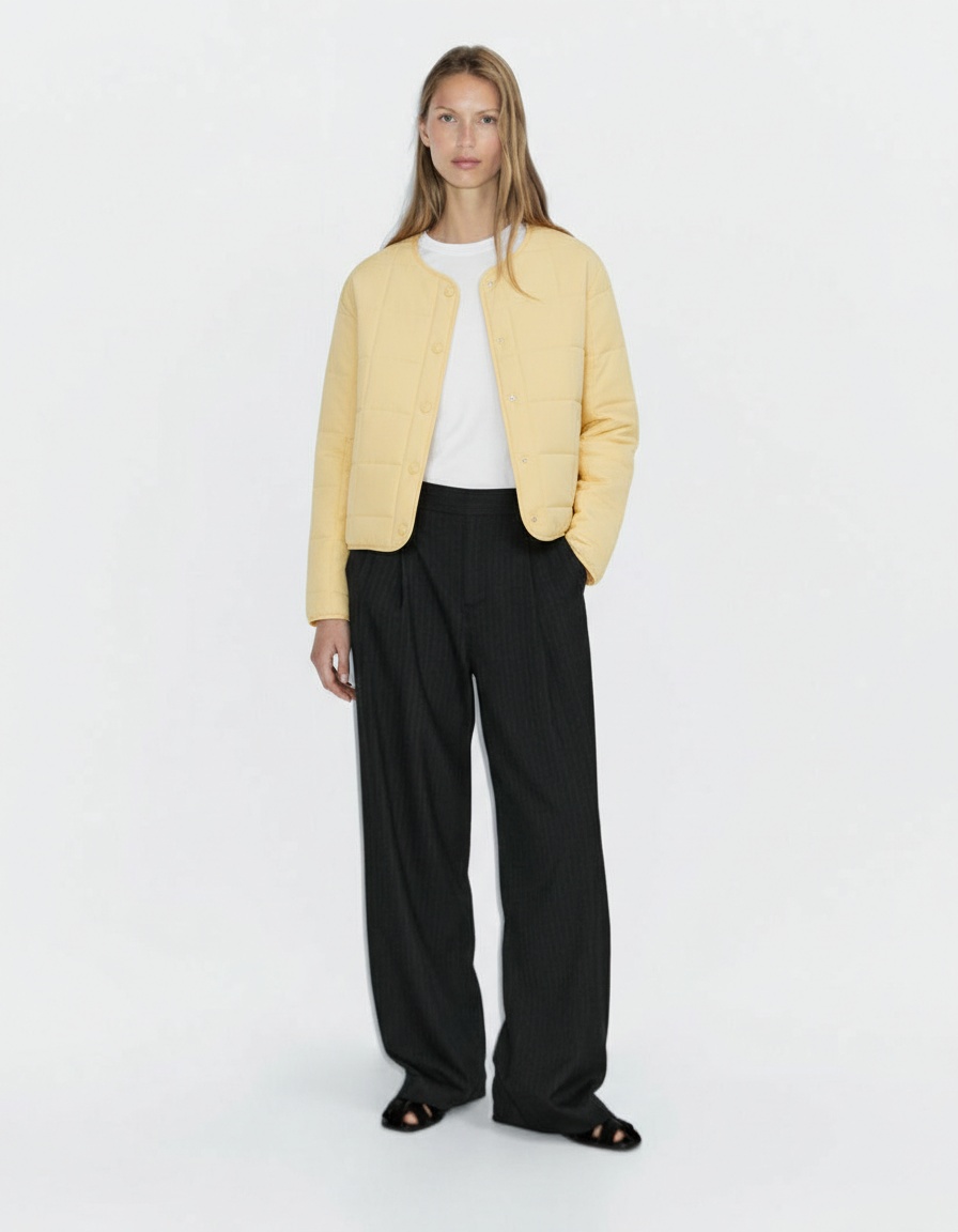 Giacca trapuntata a quadri in cotone - Elegante e versatile KUN-00009