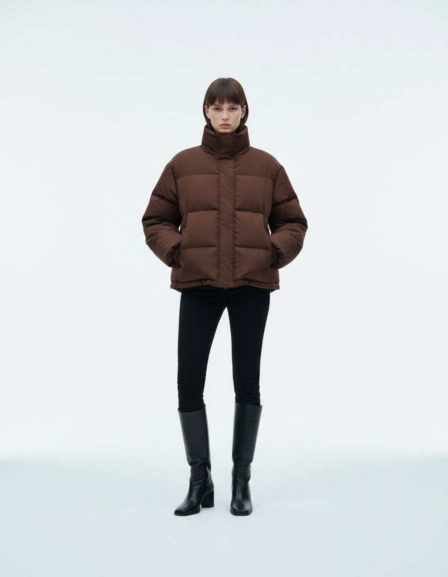 Women's Stylish Padded Cropped Jacket - Versatile & Trendy KUN-00023