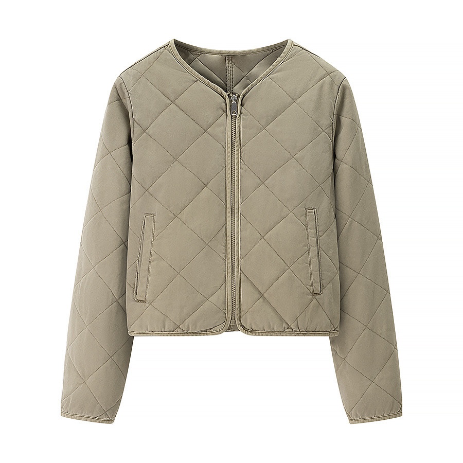 Cotton Diamond Quilted Padded Jacket - Stylish Classic KUN-00026