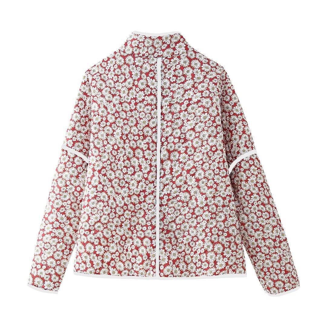Cotton Floral Padded Jacket - Chic & Versatile KUN-00044