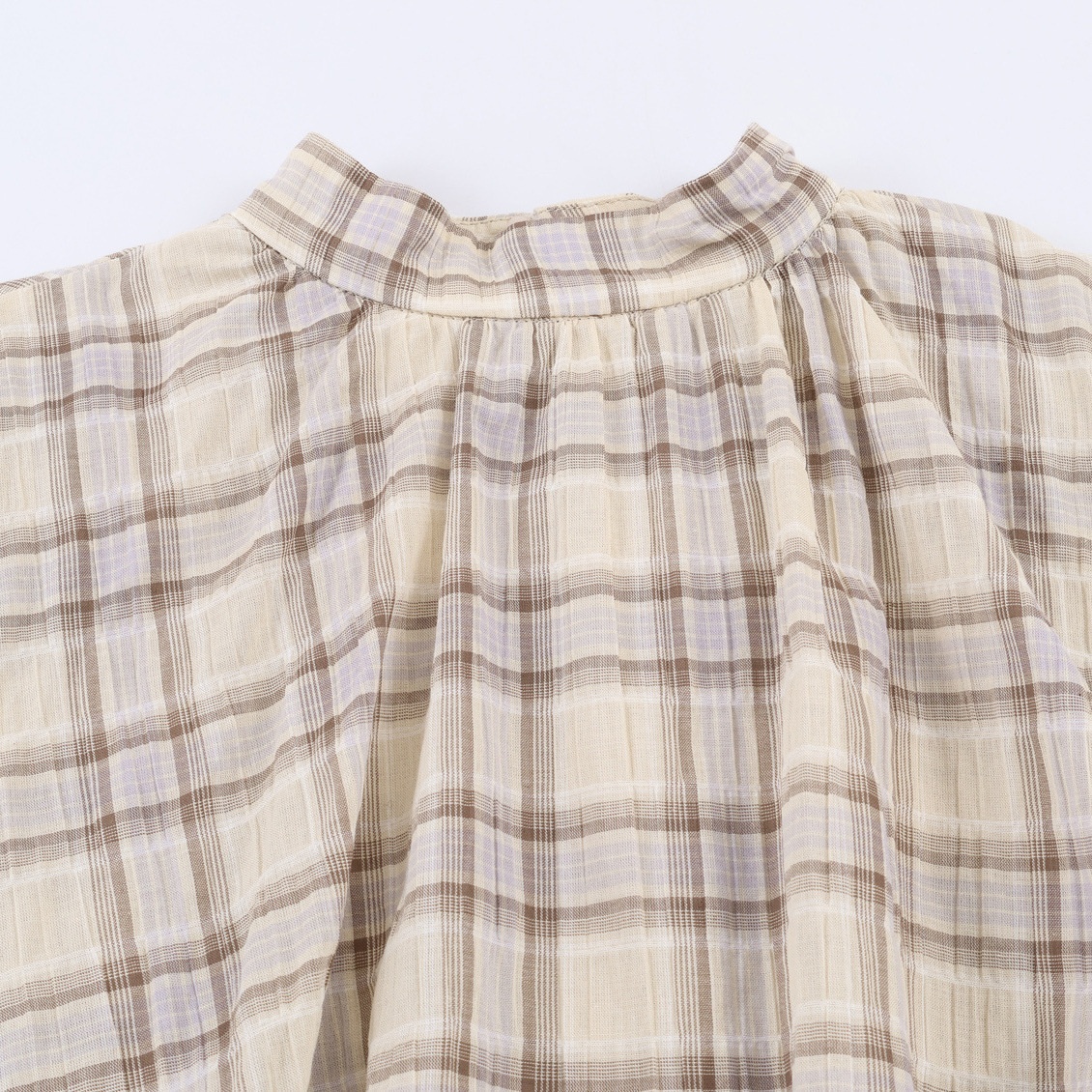 Top corto a strati a quadri da donna - Stile europeo KUN-00012