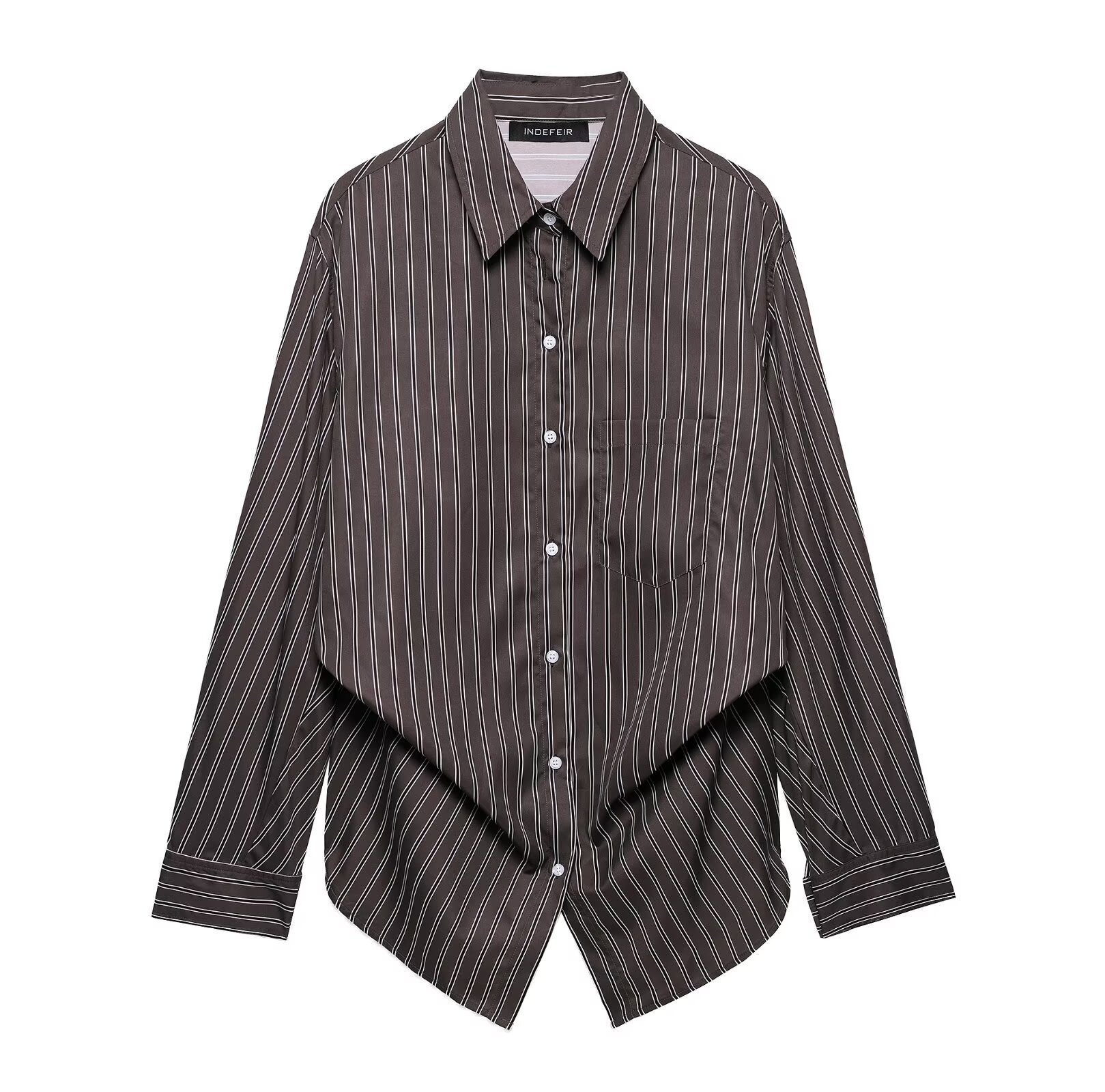 Camicia oversize in popeline di cotone - Elegante e moderna KUN-00025