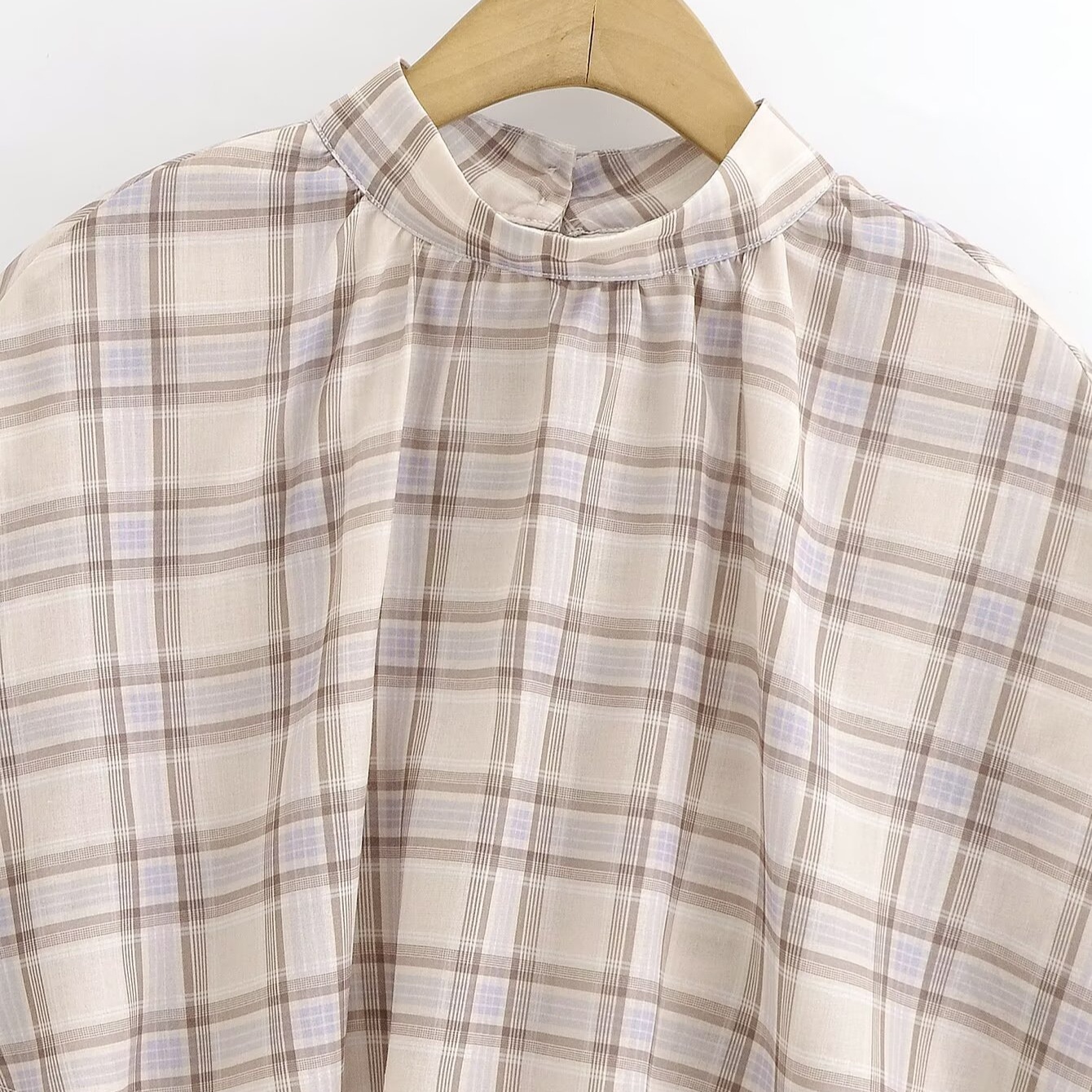 Top a strati a quadri da donna - Trendy Chic KUN-00034