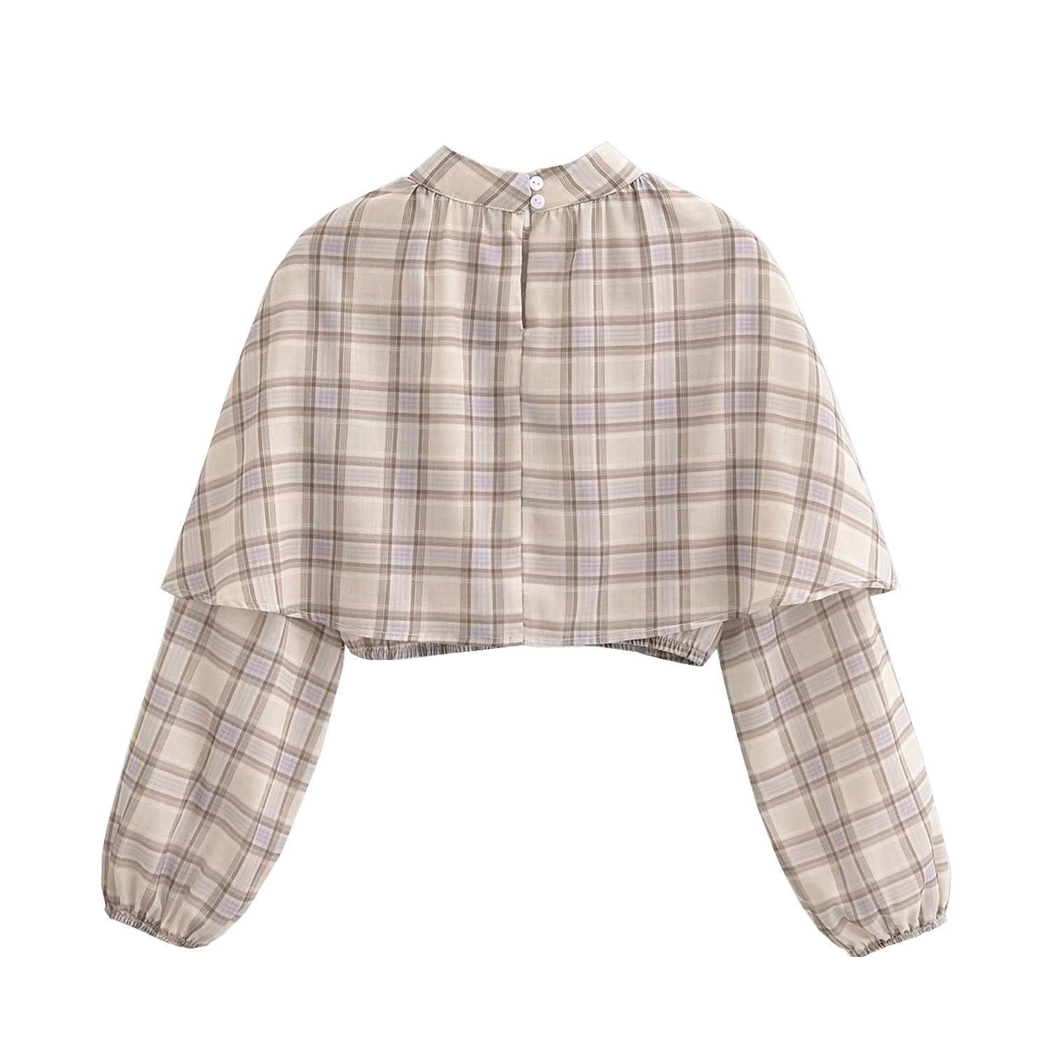 Top a strati a quadri da donna - Trendy Chic KUN-00034