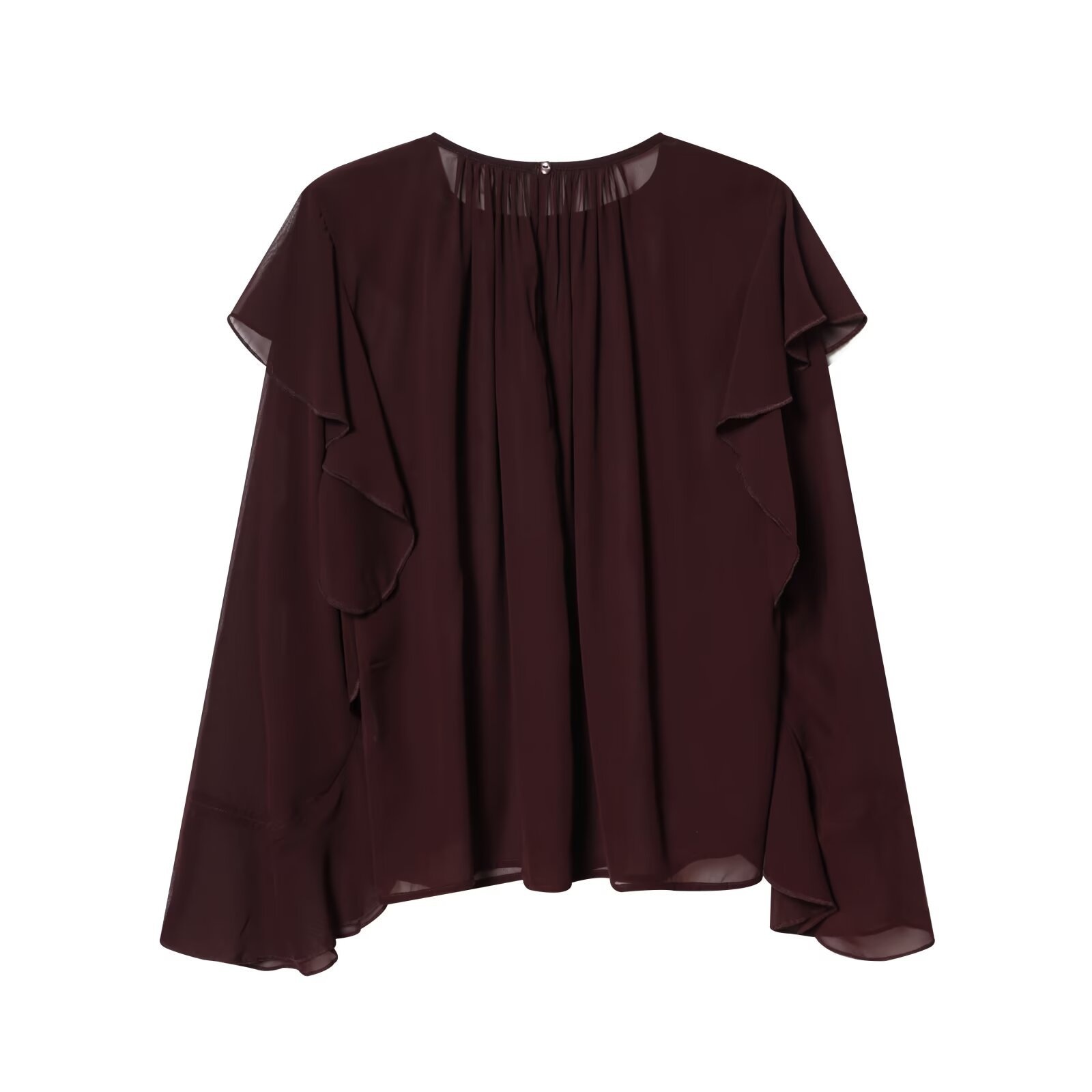 Top con orlo a balze - Camicetta da donna chic e versatile KUN-00039