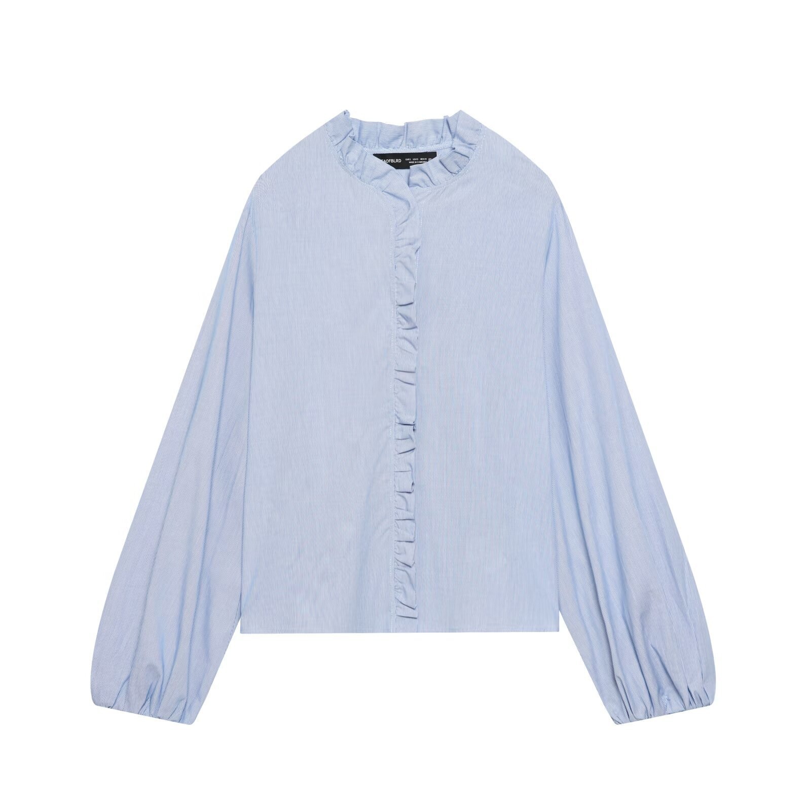 Camicia a strati in popeline - Top da donna in stile europeo chic KUN-00041