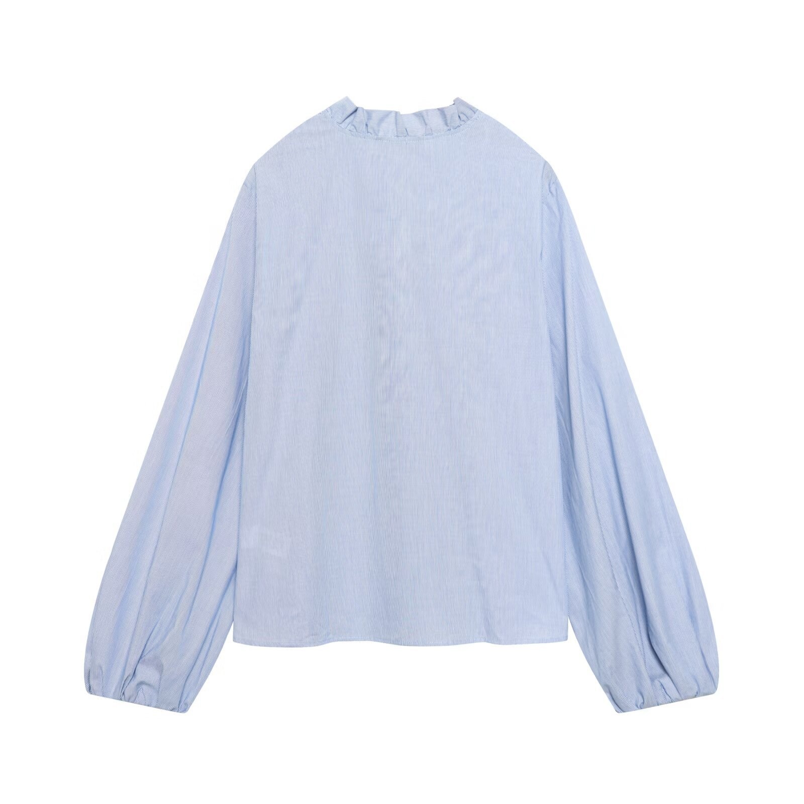 Camicia a strati in popeline - Top da donna in stile europeo chic KUN-00041