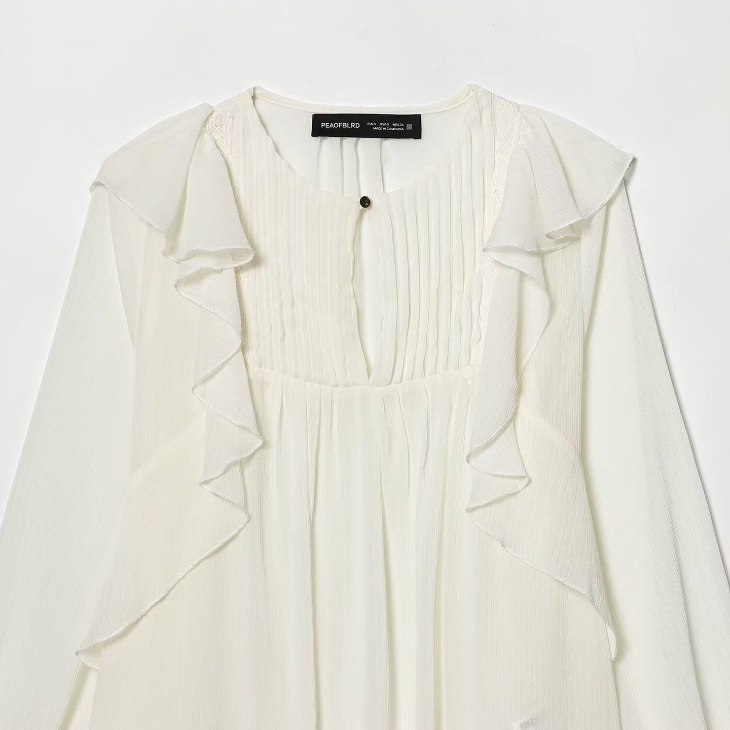 Camicetta da donna a strati con volant - Elegante stile europeo KUN-00042