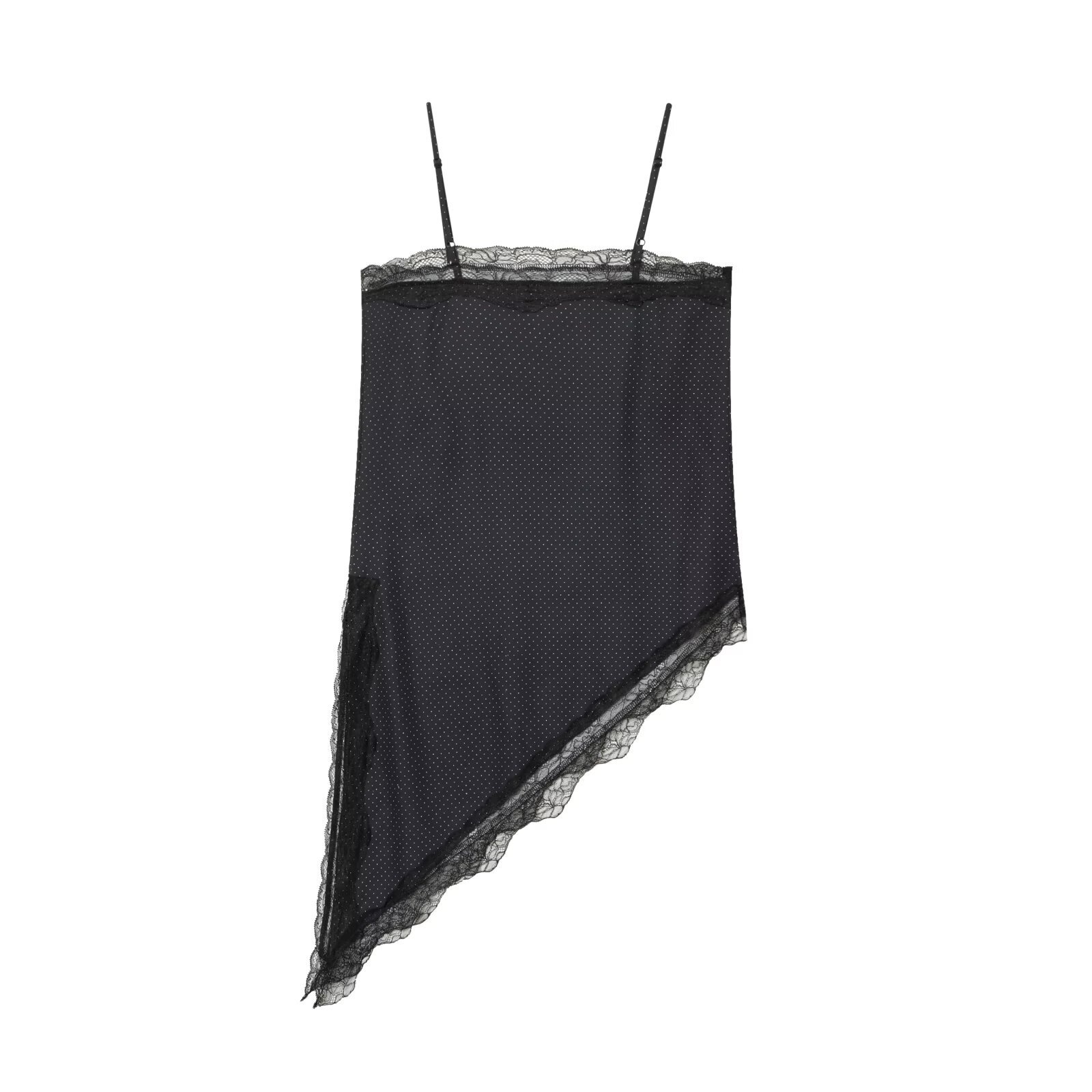 Top asimmetrico a pois - Trendy e versatile KUN-00047