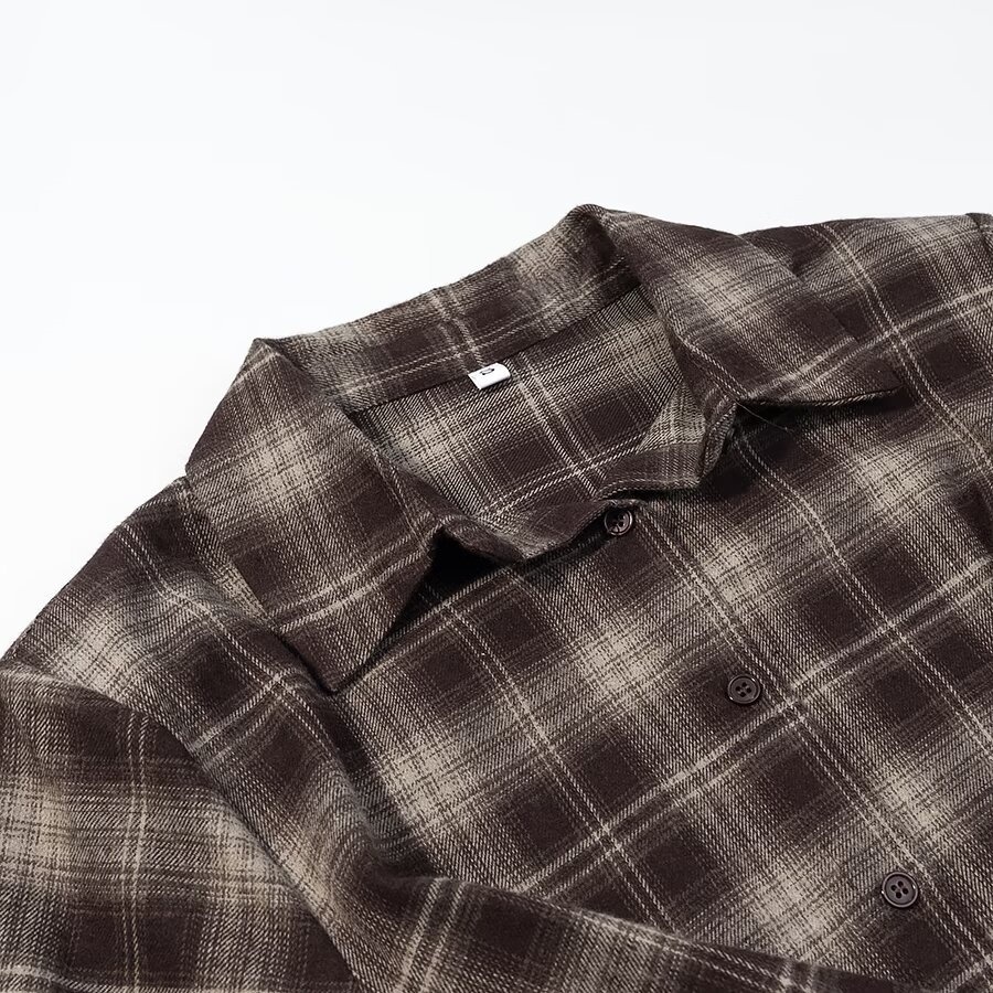 Camicia a quadri stile retrò, vestibilità slim in vita, modello KUN-00060