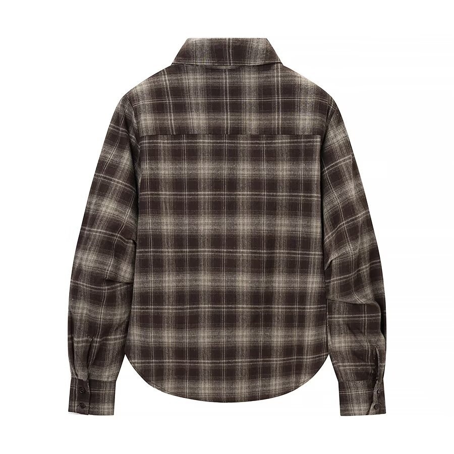 Camicia a quadri stile retrò, vestibilità slim in vita, modello KUN-00060