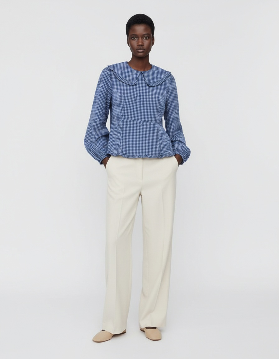 Camicia a maniche lunghe a quadri - Trendy & Versatile KUN-00061