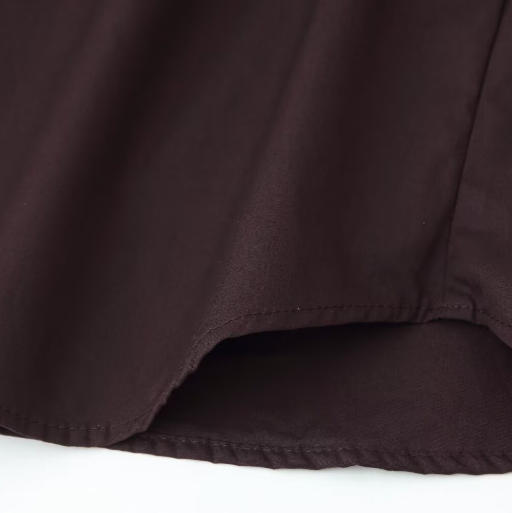 Camicia in popeline con collo a sciarpa - Camicetta chic europea KUN-00063