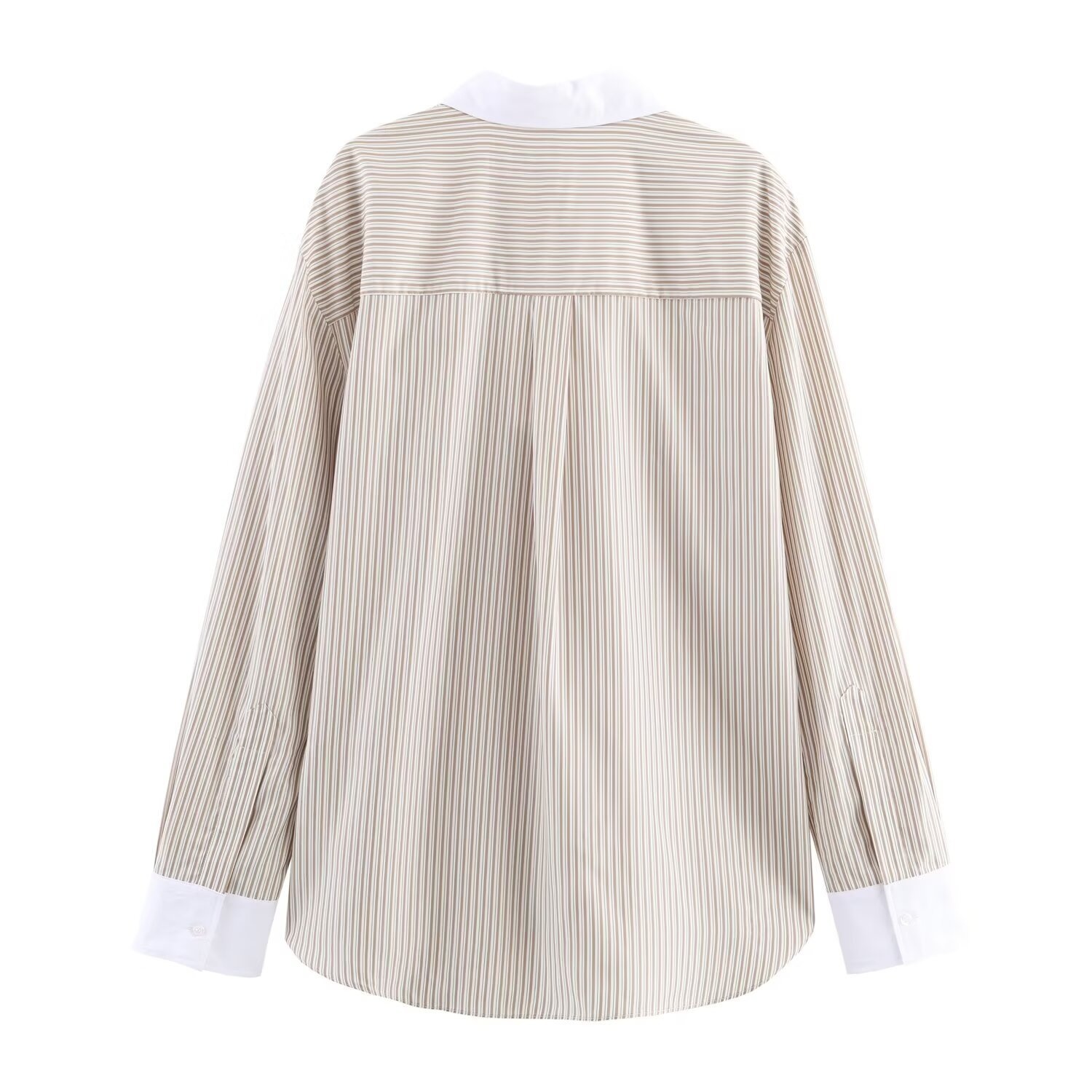 Camicia a righe da donna, blusa trendy color block KUN-00072