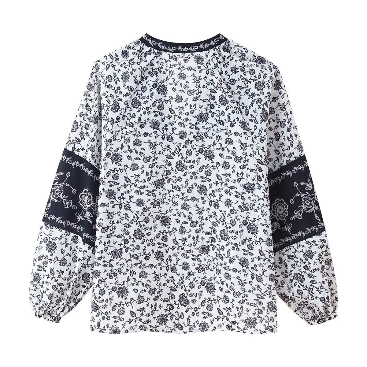 Camicetta con stampa floreale - Camicia chic in stile europeo KUN-00075