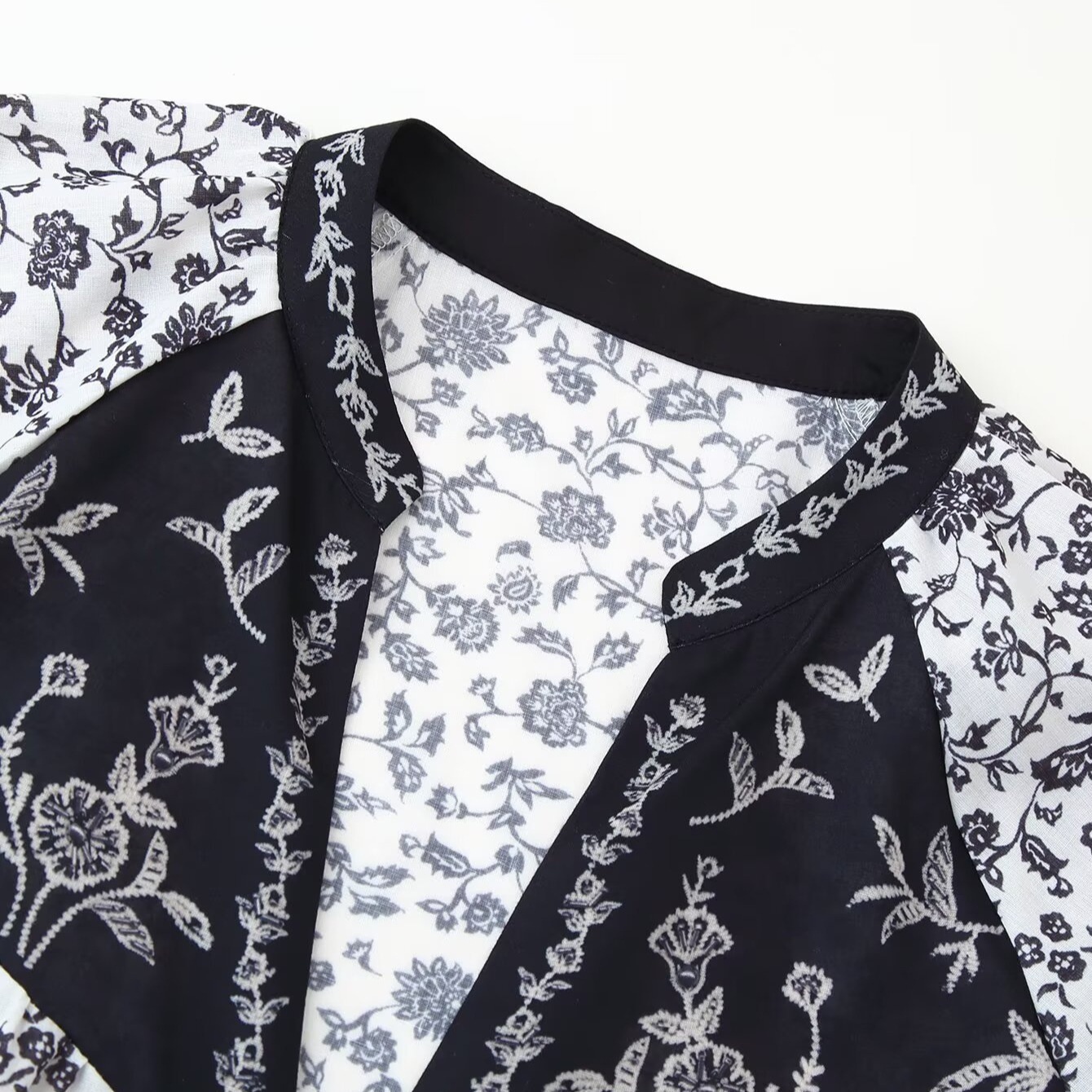 Camicetta con stampa floreale - Camicia chic in stile europeo KUN-00075