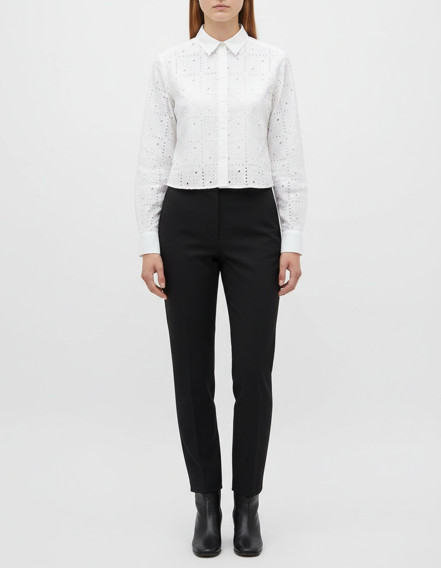 Camicetta da donna in pizzo ricamato - Elegante e di tendenza KUN-00089