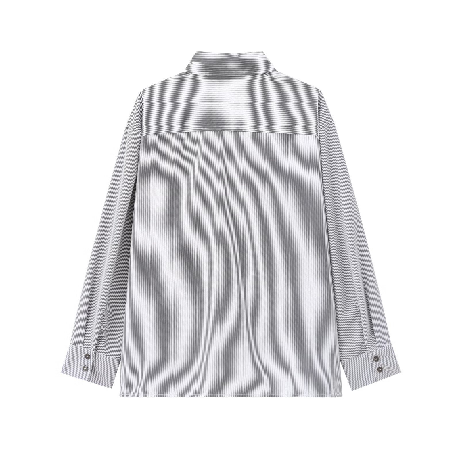 Camicia a righe da donna, blusa trendy e versatile KUN-00090