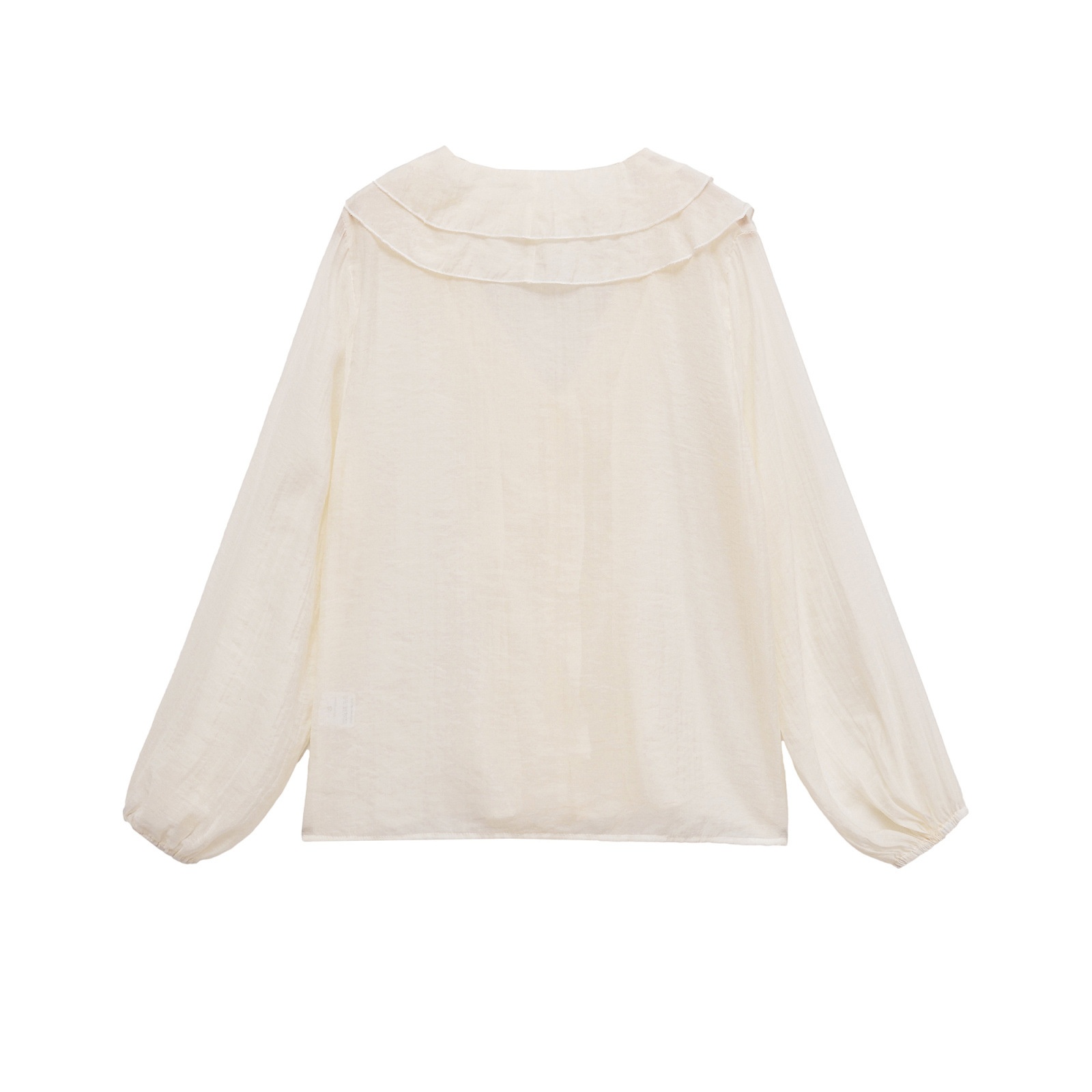 Camicetta da donna a maniche lunghe con scollo a V e strati KUN-00092