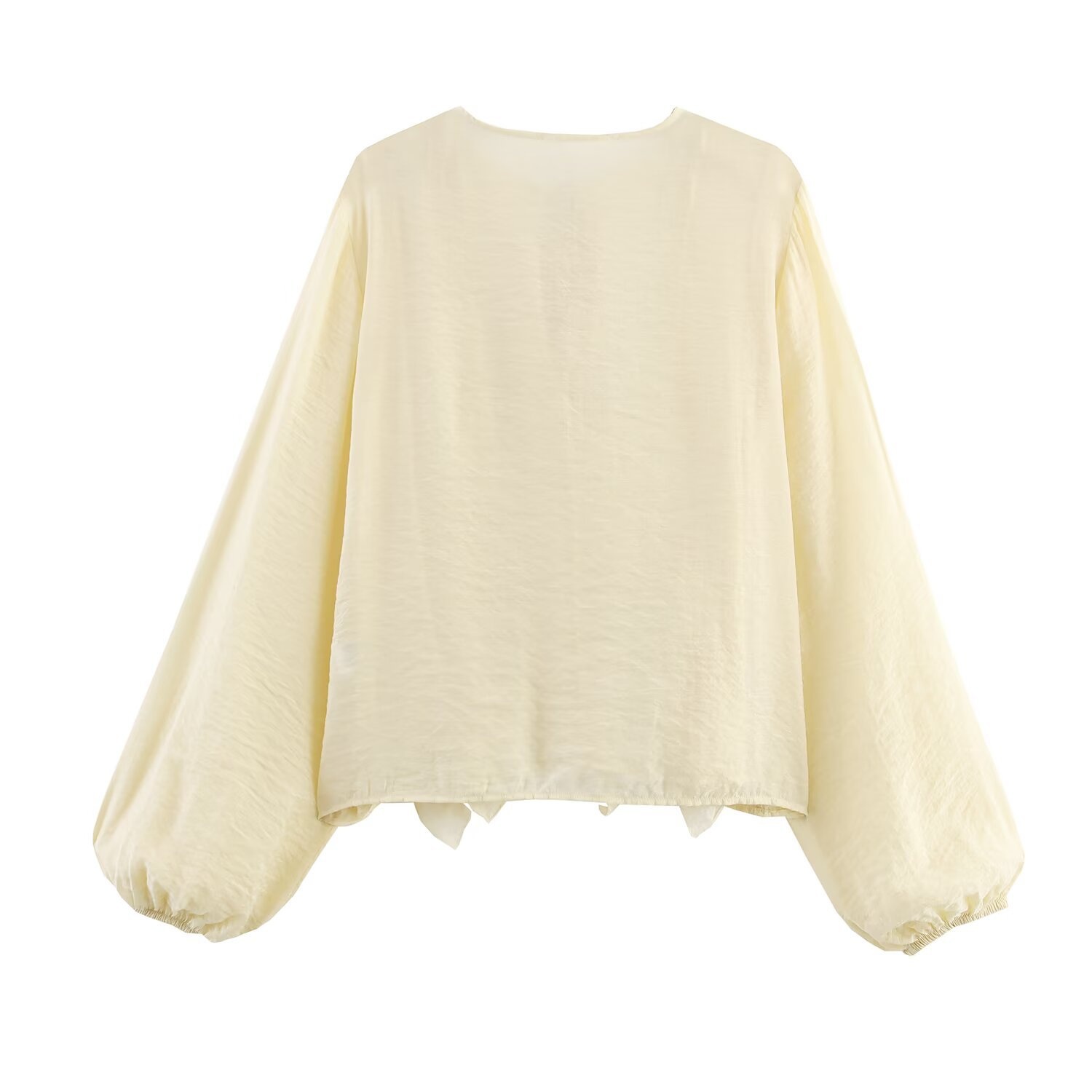 Blusa a strati con volant, stile romantico, modello KUN-00093